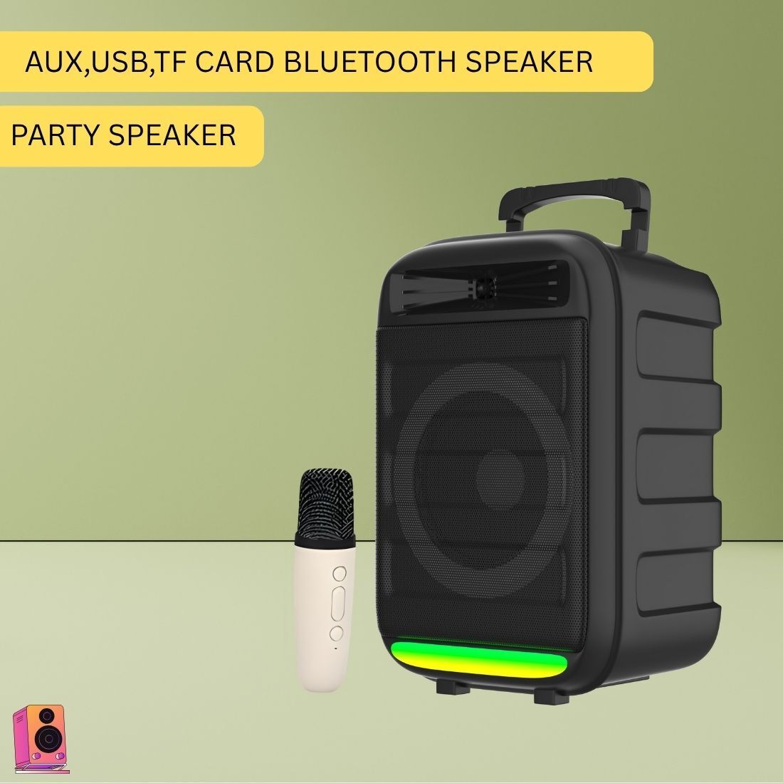 PARADISEECOM Monster (WIRELESS TROLLEY SPEAKER) High Quality Sound With Karaoke MicW227 35 W Bluetooth Party Speaker-image-44