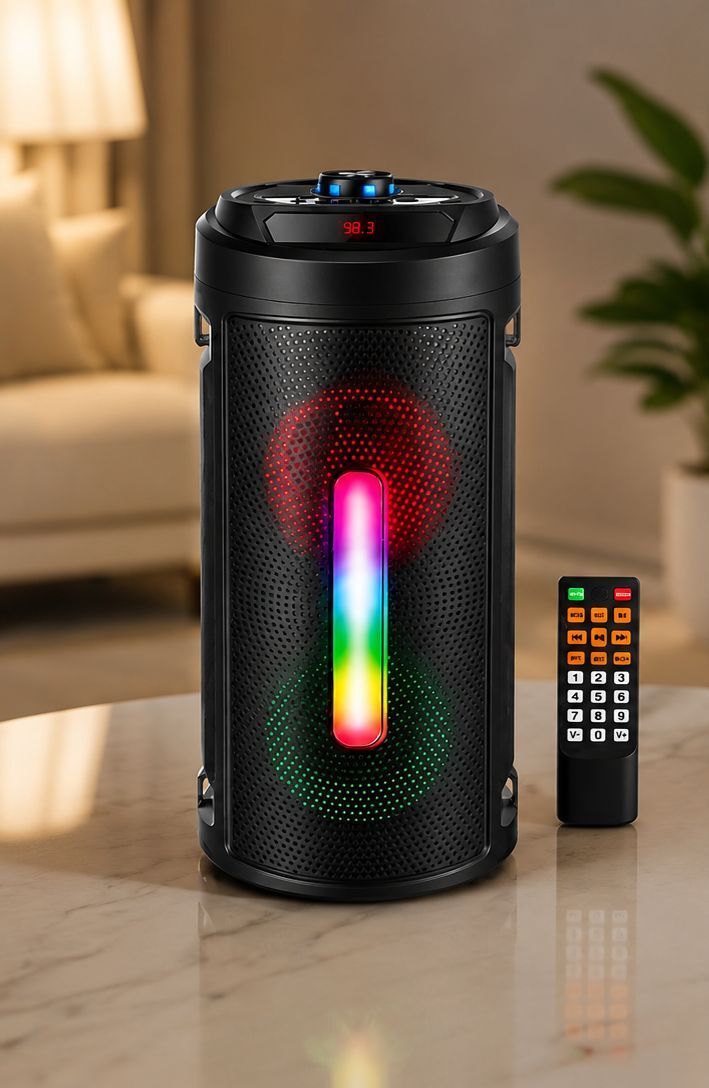 ZEKLY 40W Bluetooth Tower Speaker | Dual Woofer RGB Lights | Remote | 40 W Bluetooth Party Speaker-image-45