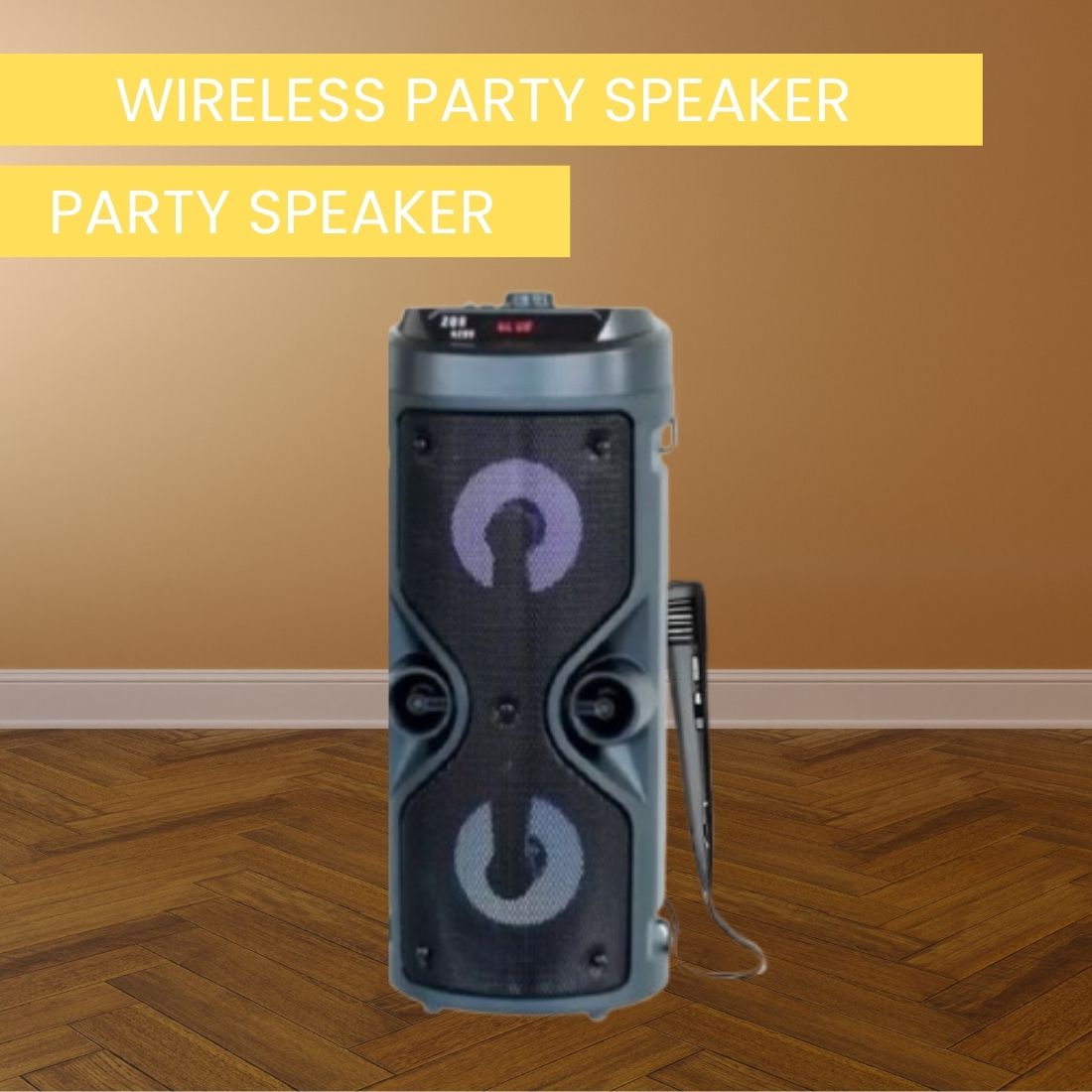 SACRO Thunder (WIRELESS BLUETOOTH PARTY SPEAKER) Stereo Sound With Karaoke MicP421 30 W Bluetooth Party Speaker