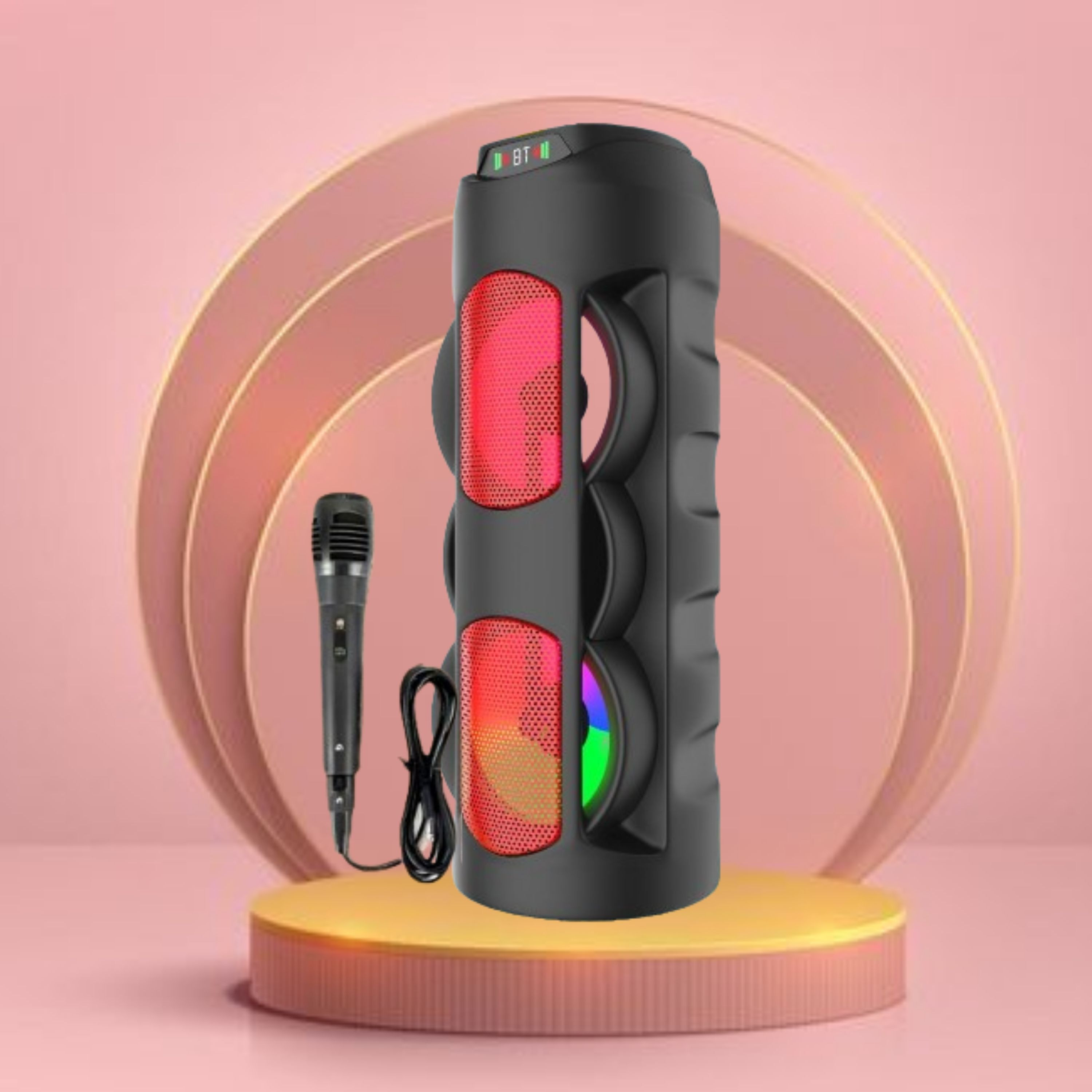 FRONY Bluetooth Party Speaker with Loud & Clear Stereo Sound and 3 mtr Wired Mic B382 40 W Bluetooth Party Speaker image 1