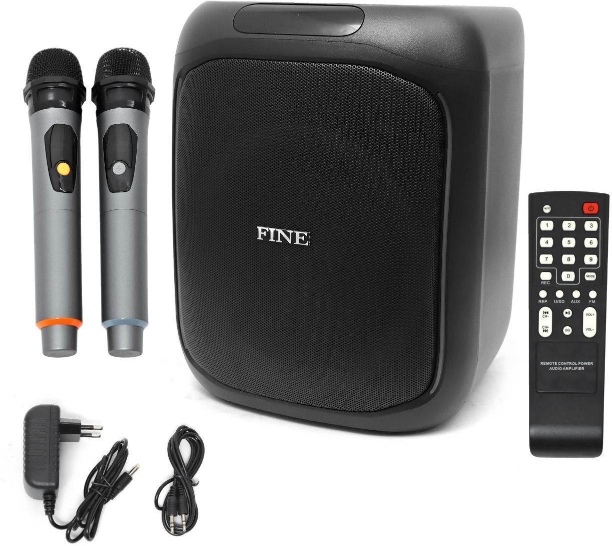 FINE 6400 3600mAh Portable Speaker with TWS, RGB LED, FM, Micro SD & Mobile Holder 50 W Bluetooth Party Speaker