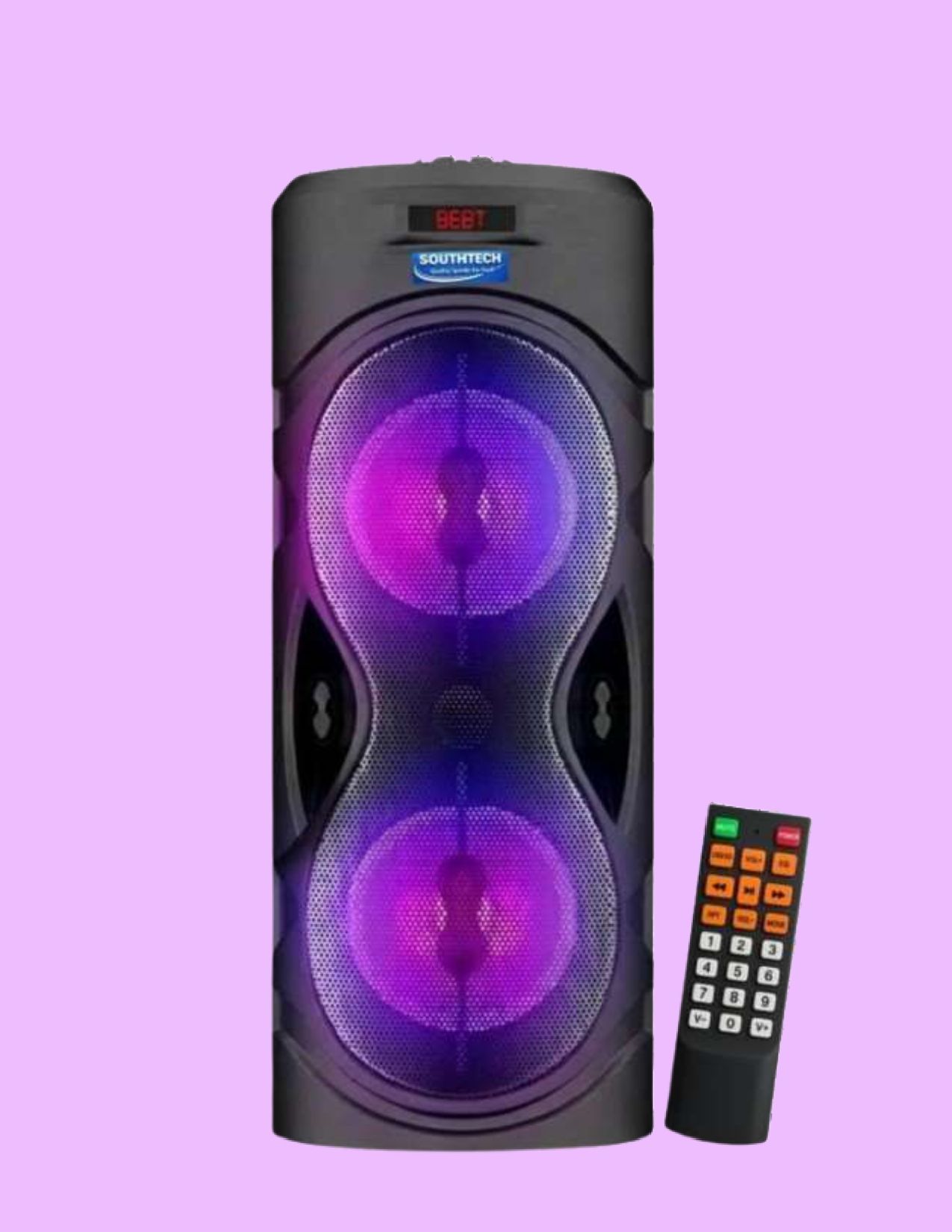 SOUTHTECH Bluetooth Tower Speaker | Dual Woofer | RGB LED Lights_A76 40 W Bluetooth Party Speaker-image-45