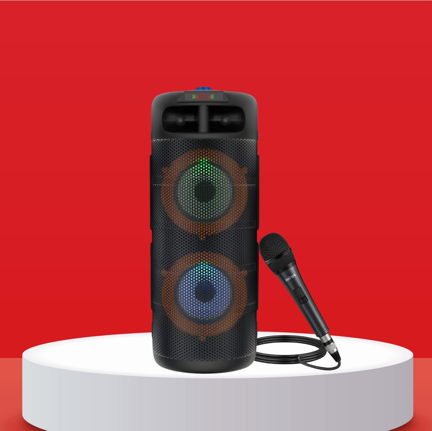 Clairbell Bluetooth (PORTABLE PARTY SPEAKER) With 2 mtr Long Wired Karaoke MicSW467 40 W Bluetooth Party Speaker image 1