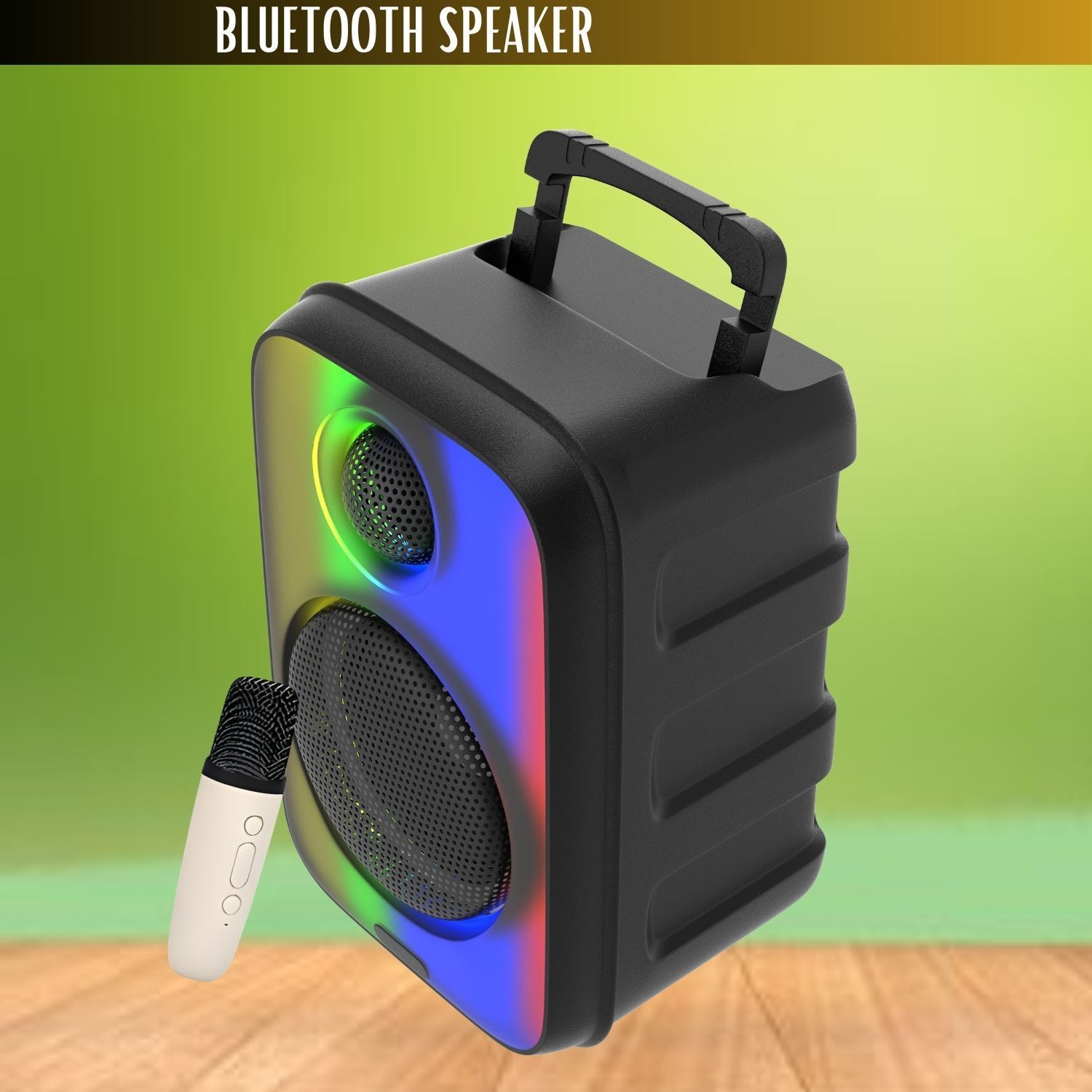 APENTERPRISES Rainbow (BLUETOOTH TROLLEY SPEAKER) With Karaoke Mic & Crystal Clear SoundW401 35 W Bluetooth Party Speaker-image-42