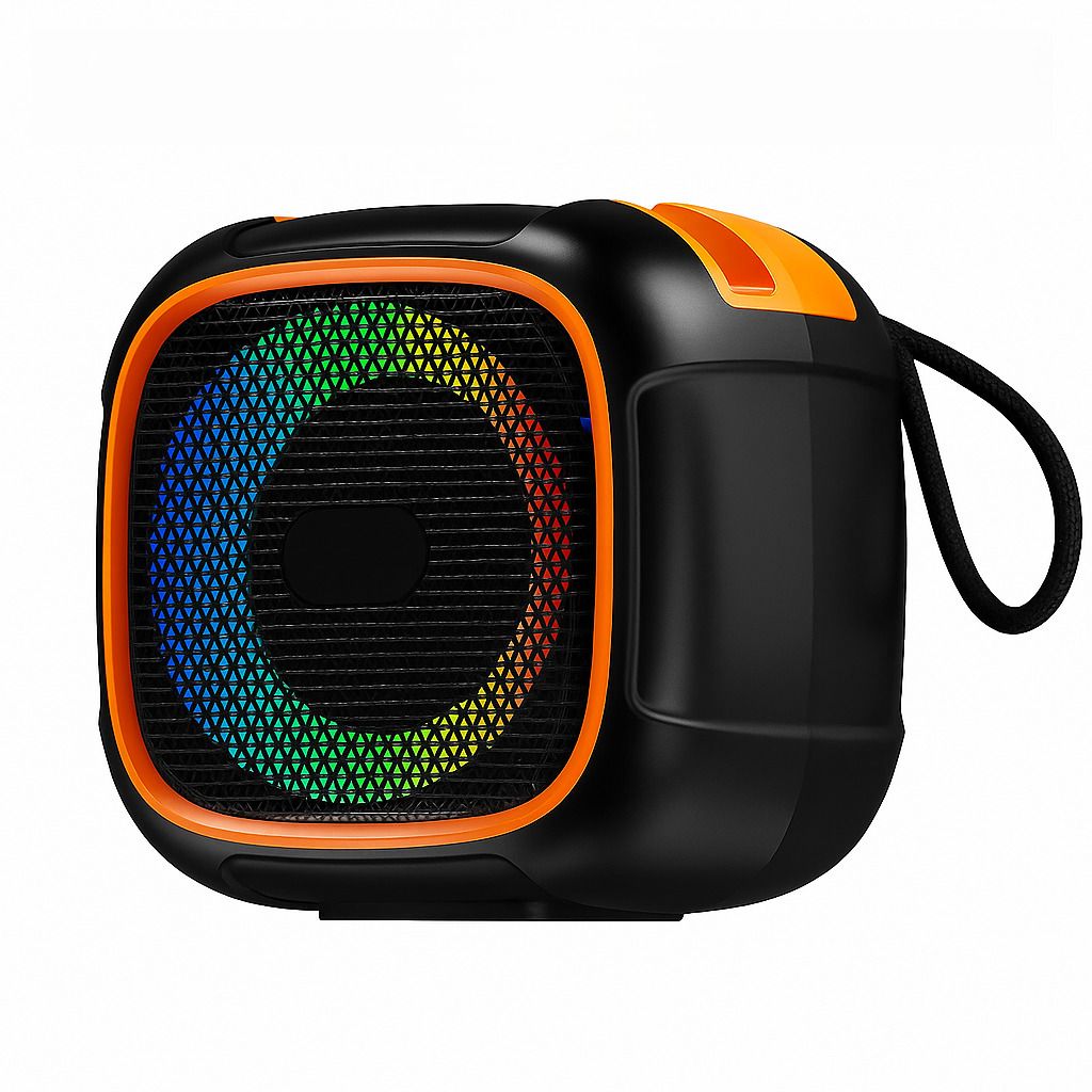 fire turtle SonicX Portable Speaker | RGB LED Lights, Deep Bass, 14H Backup Powerful Sound 7 W Bluetooth Party Speaker-image-19