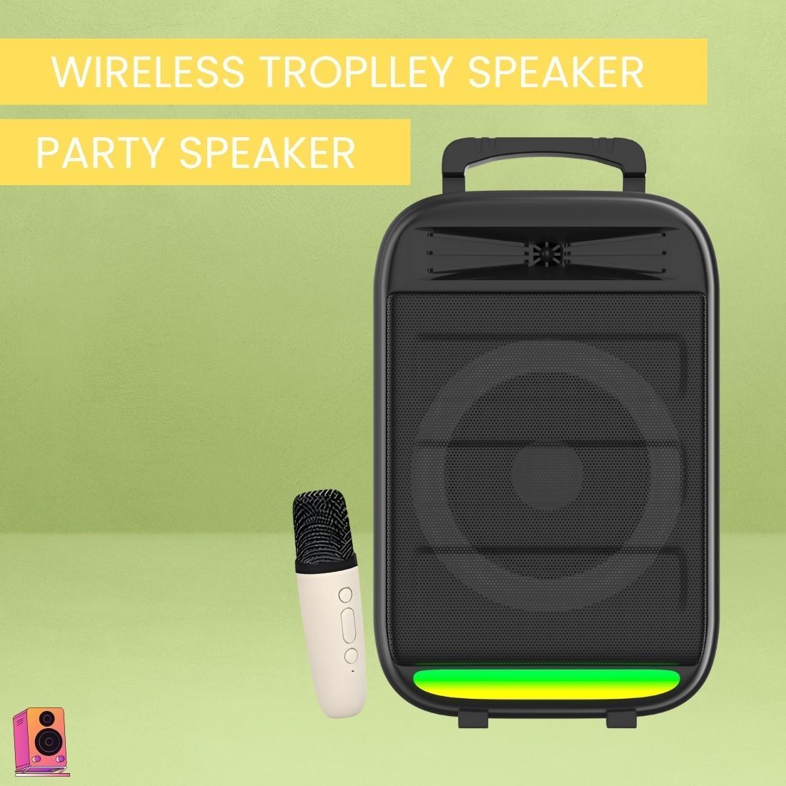 REGENTECOM Monster (WIRELESS TROLLEY SPEAKER) High Quality Sound With Karaoke MicQ205 35 W Bluetooth Party Speaker-image-49