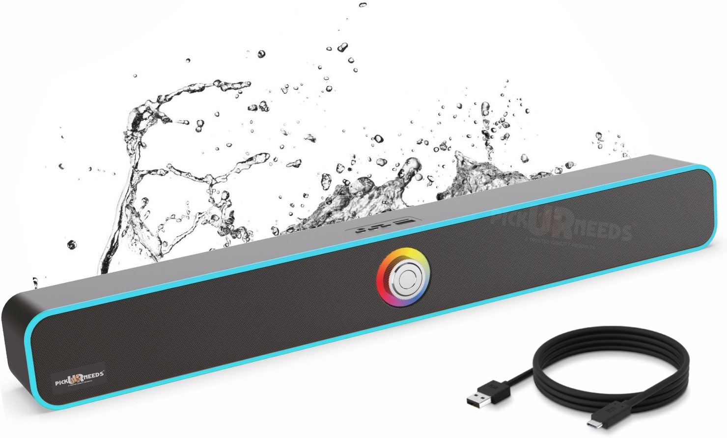 Pick Ur Needs Home Theater Soundbar Wireless Bluetooth Rechargeable Speaker With RGB Light 40 W Bluetooth Party Speaker-image-20