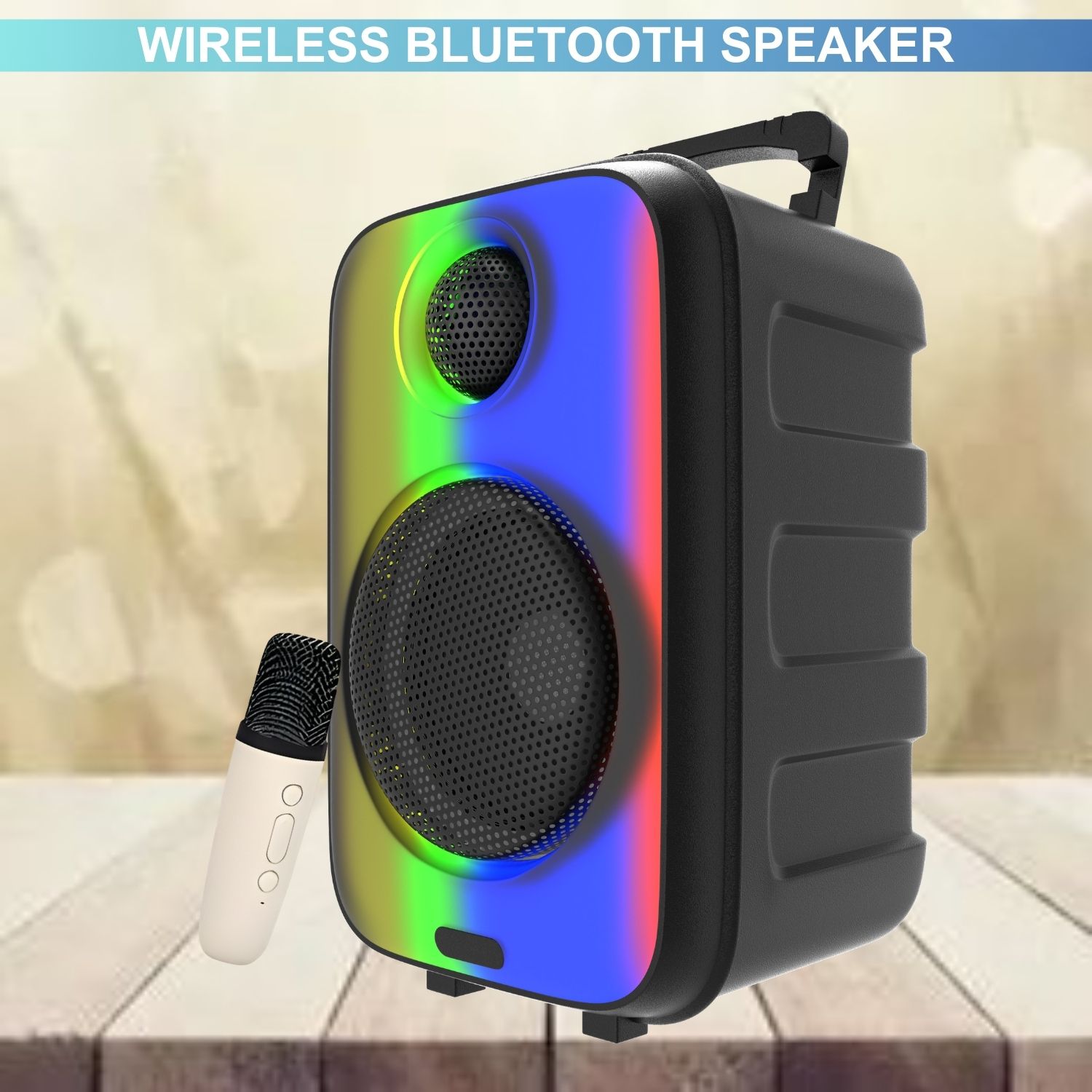 FRONY Rainbow (BLUETOOTH TROLLEY SPEAKER) With Karaoke Mic & Crystal Clear SoundTW250 35 W Bluetooth Party Speaker