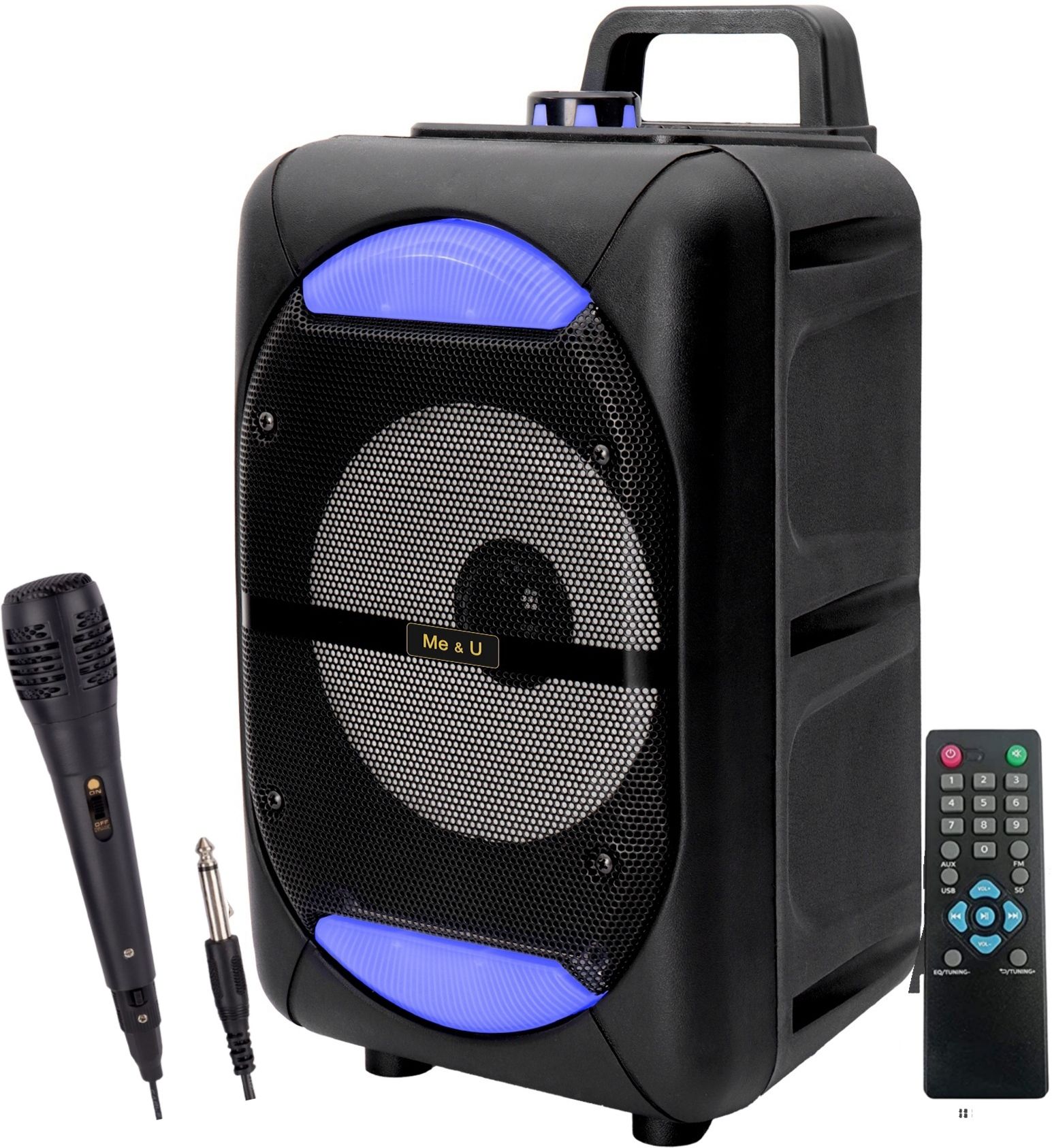 ME&U NewlyDhoom 8 hours play time BT TWS wired Mic RGB light FM USB AUX 50 W Bluetooth Party Speaker-image-42