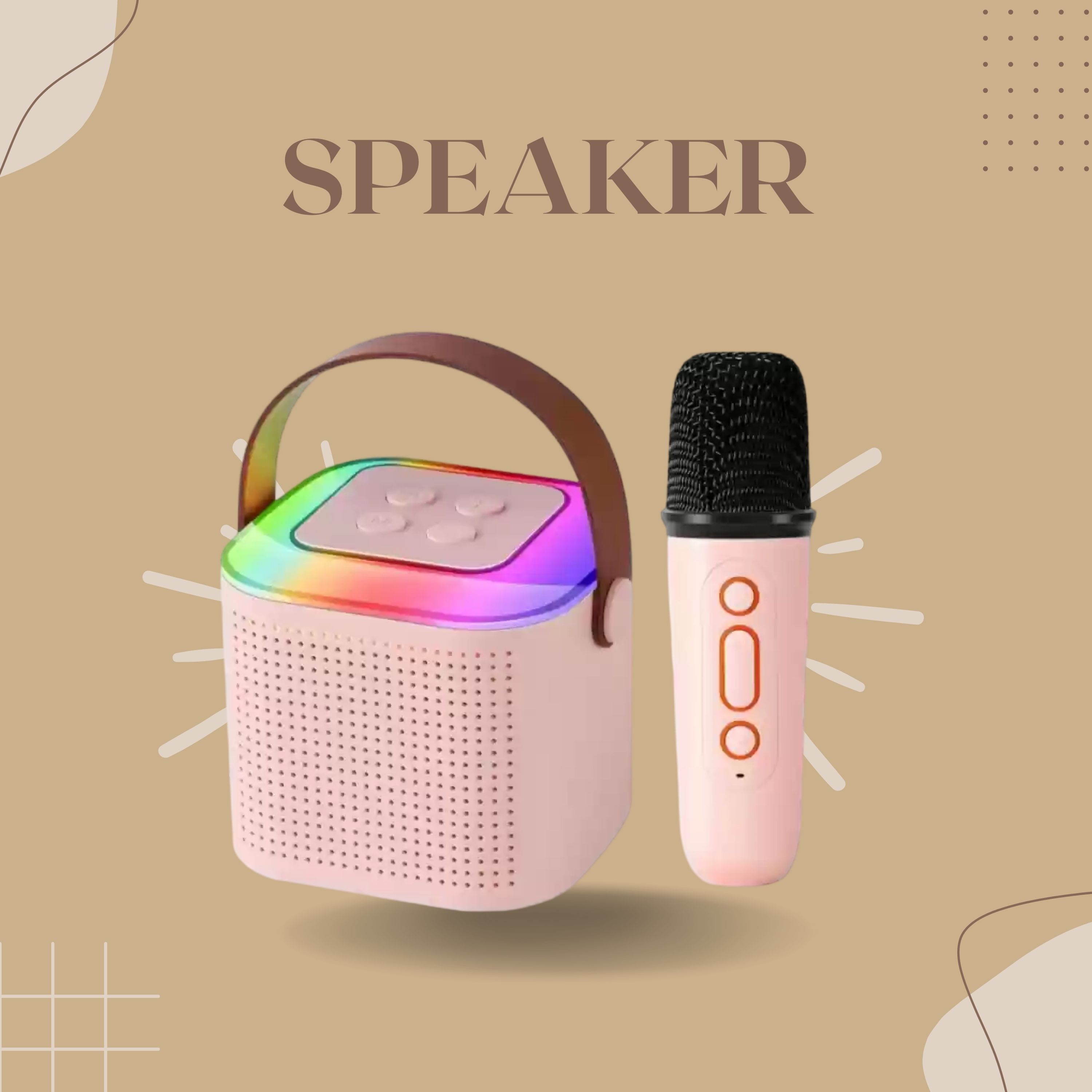 Clairbell 10W Bluetooth Speaker Wireless Karaoke Mic Speaker with RGB Light speakersZX154 10 W Bluetooth Party Speaker-image-36
