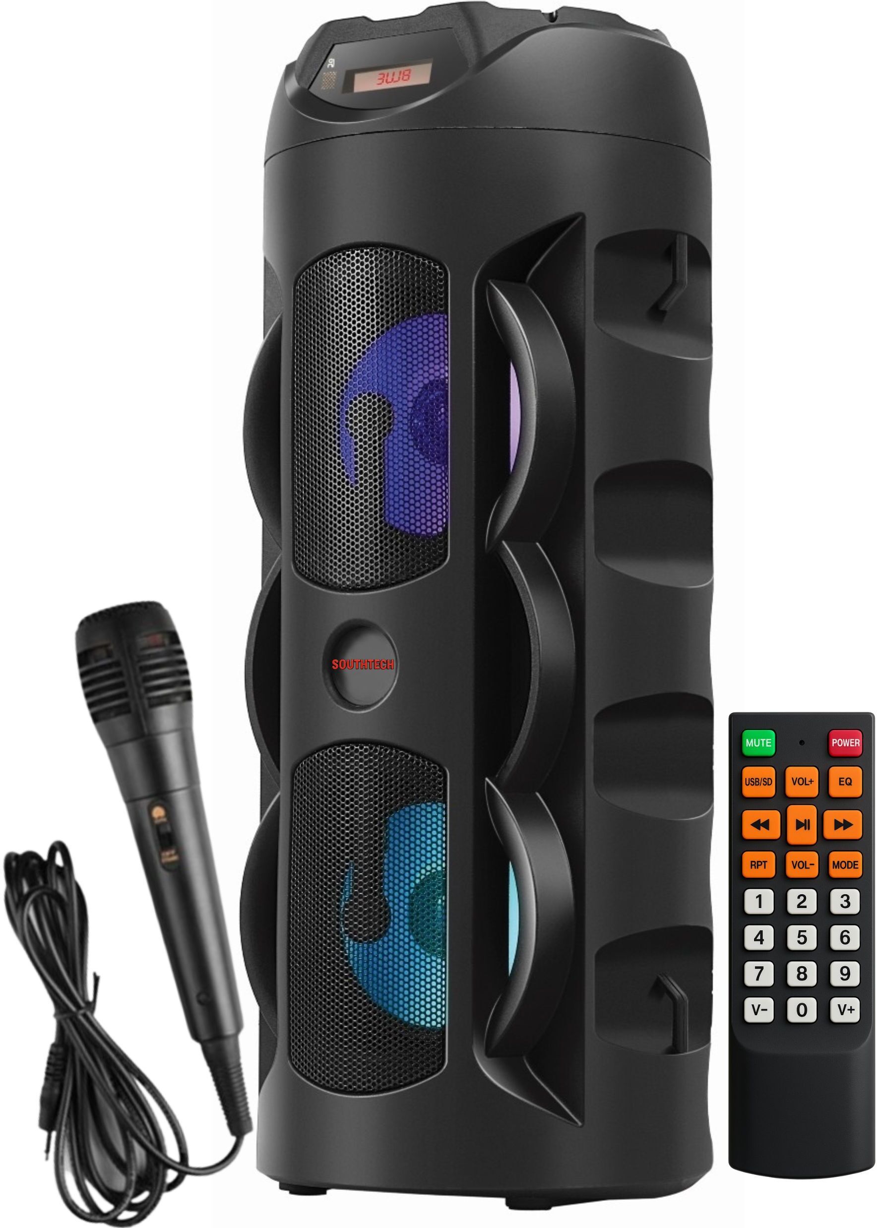 SOUTHTECH Premium Boom X TWS UPTO 12 hours play time with Mic & Remote , 40 W Bluetooth Party Speaker-image-5