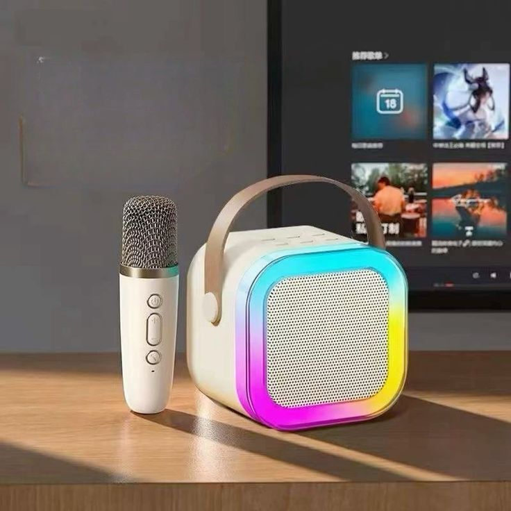 Bluetooth ;Karaoke Speaker for Kids & Adults with Wireles Mics & LED Microphone-image-39