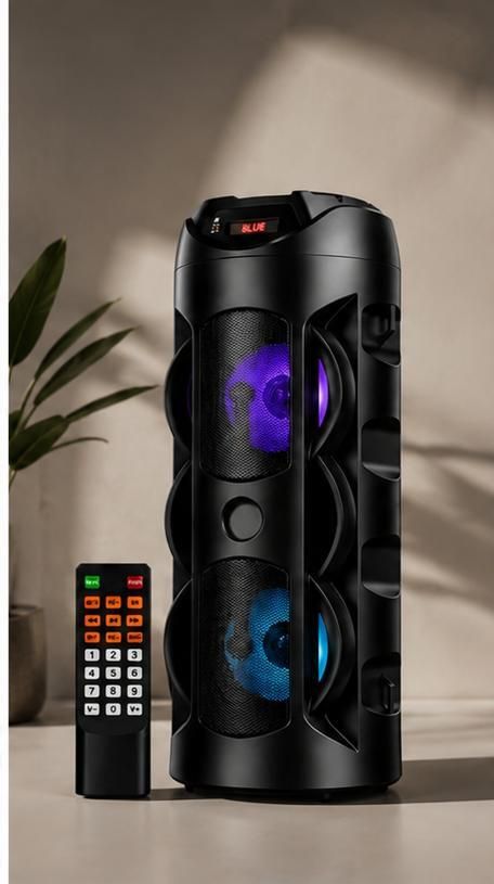 APH PRIME DJ Speaker & Sound Box . 40W Tower Speaker | Dual Woofer RGB Lights | Remote | 40 W Bluetooth Party Speaker-image-13