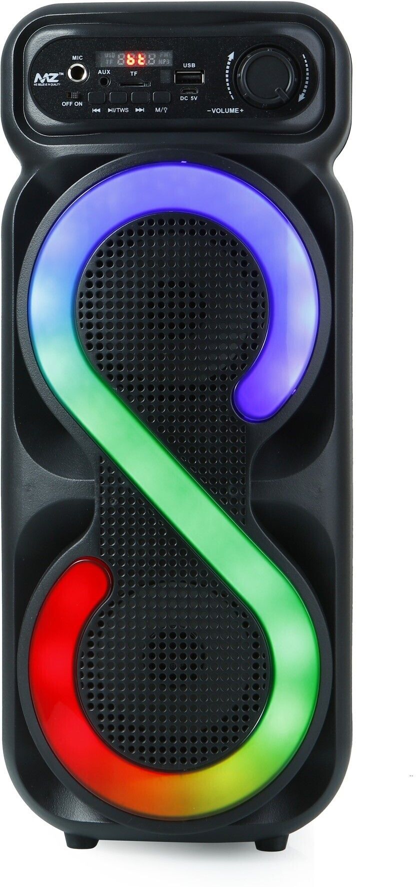 MZ M50VP (PORTABLE KARSOKE SPEAKER)Dynamic Thunder Sound with wired Mic 10 W Bluetooth Party Speaker