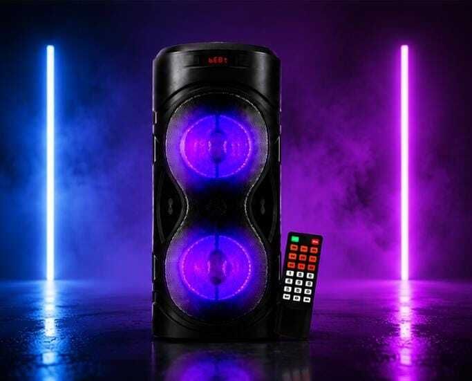 3RY 40W Portable Bluetooth Tower Speaker with Dual Woofer, LED RGB Lights & Remote 40 W Bluetooth Party Speaker-image-25
