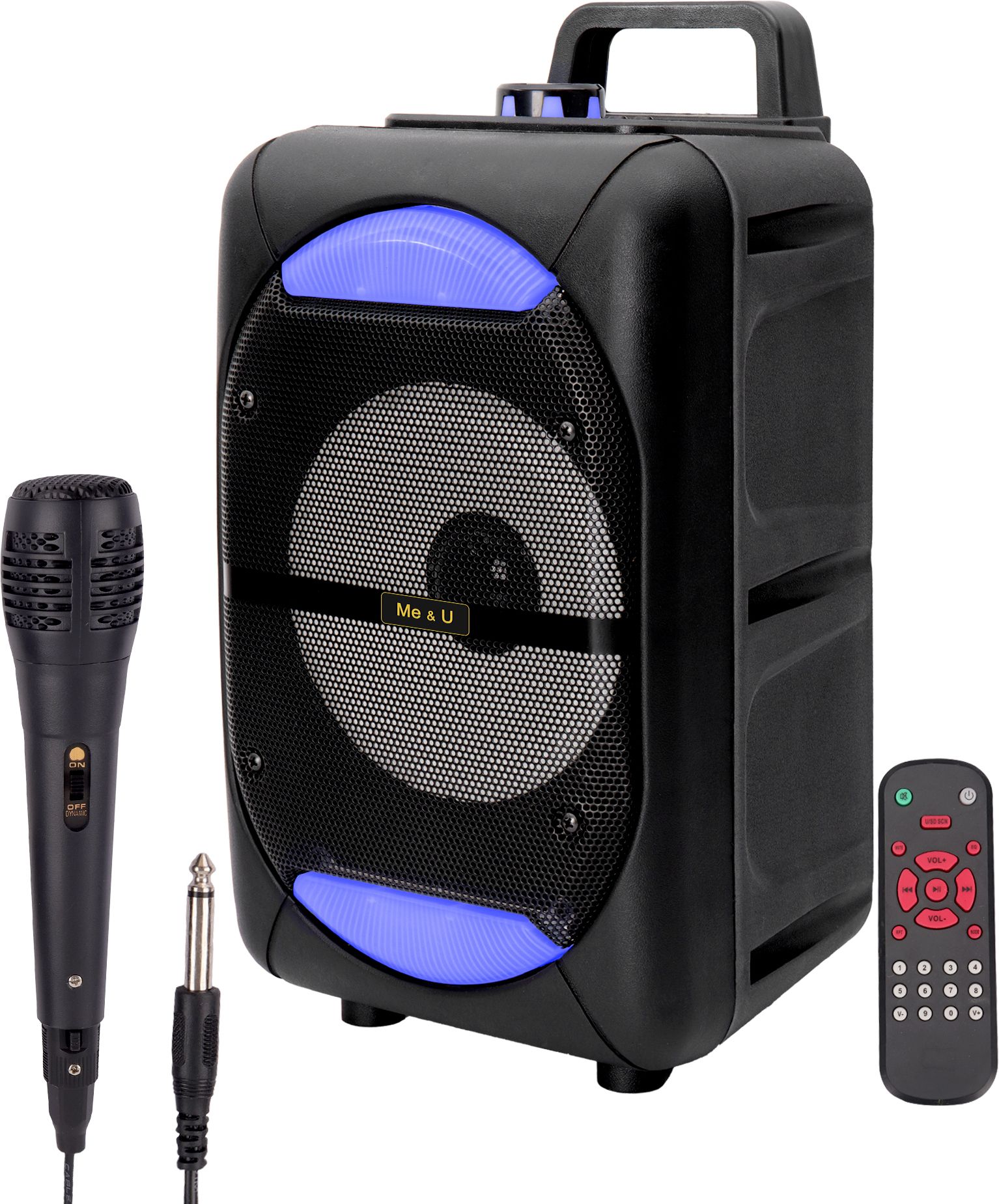 ME&U Musical Powerhouse MU90 with Bluetooth Karaoke Mic RGB light FM USB AUX 40 W Bluetooth Party Speaker-picture-19