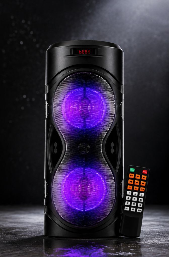 ZEKLY 40W Bluetooth Tower Speaker | Dual Woofer RGB Lights | Remote | 40 W Bluetooth Party Speaker-image-33