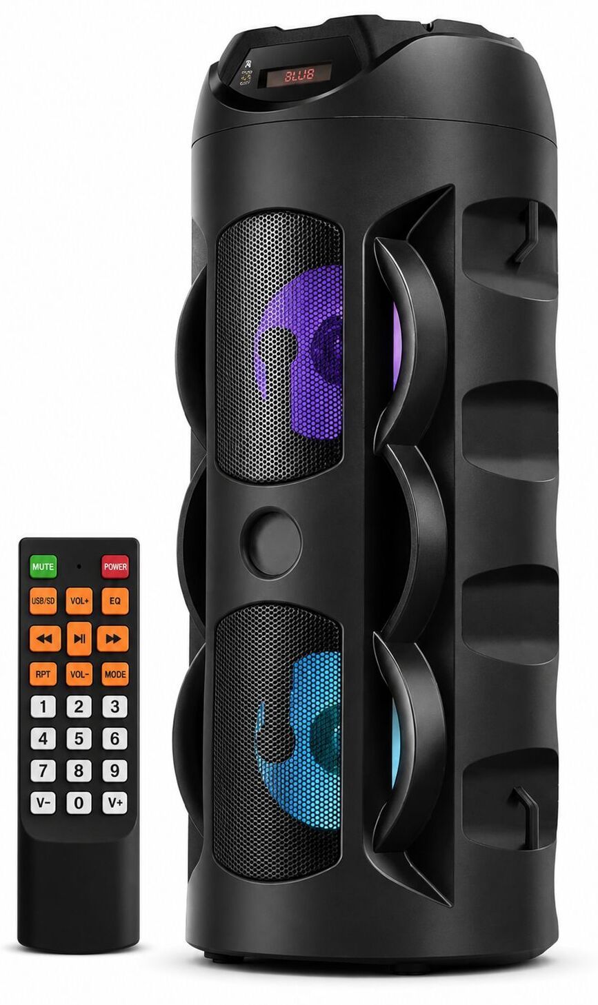 ZEKLY 40W Bluetooth Tower Speaker | Dual Woofer RGB Lights | Remote | 40 W Bluetooth Party Speaker-image-30