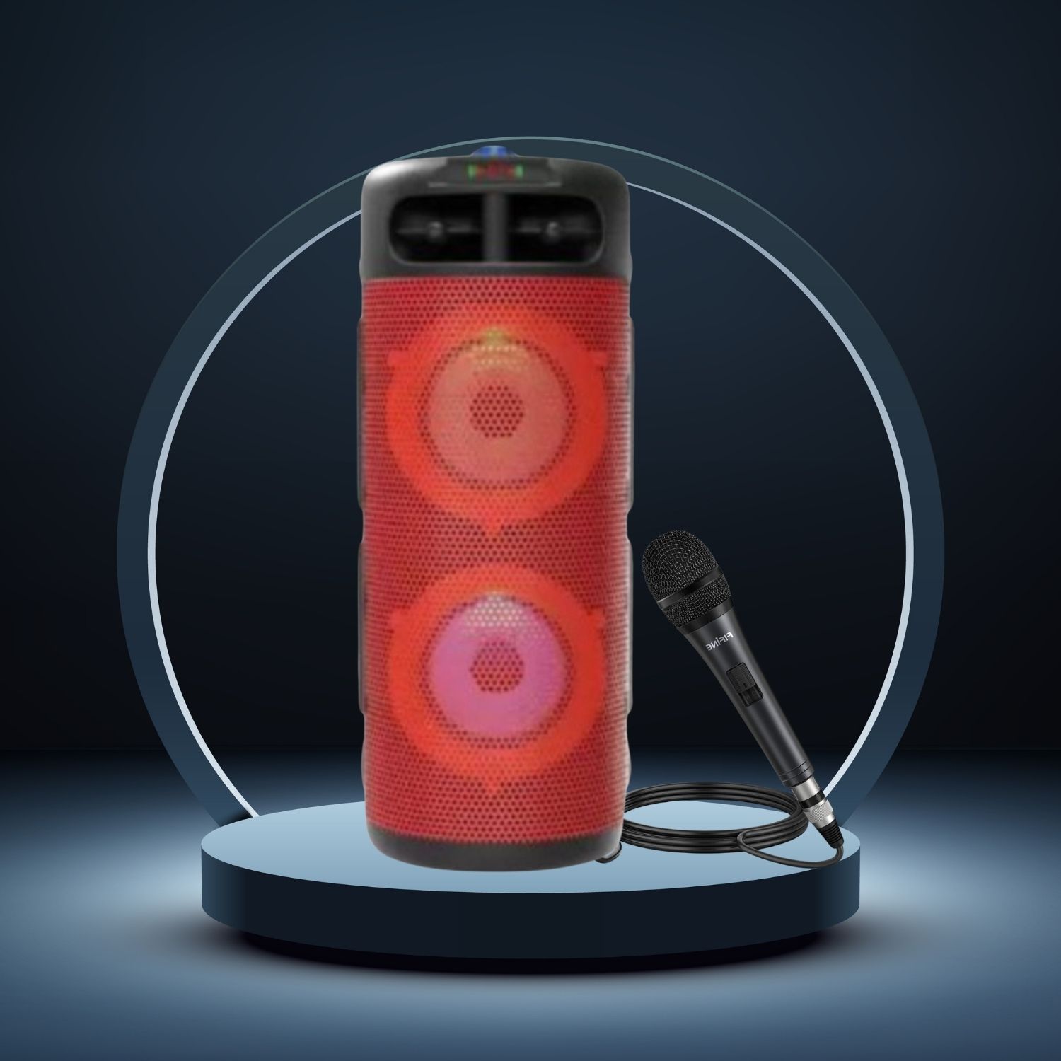 Clairbell Bluetooth (PORTABLE PARTY SPEAKER) With 2 mtr Long Wired Karaoke MicSW17 40 W Bluetooth Party Speaker-image-45