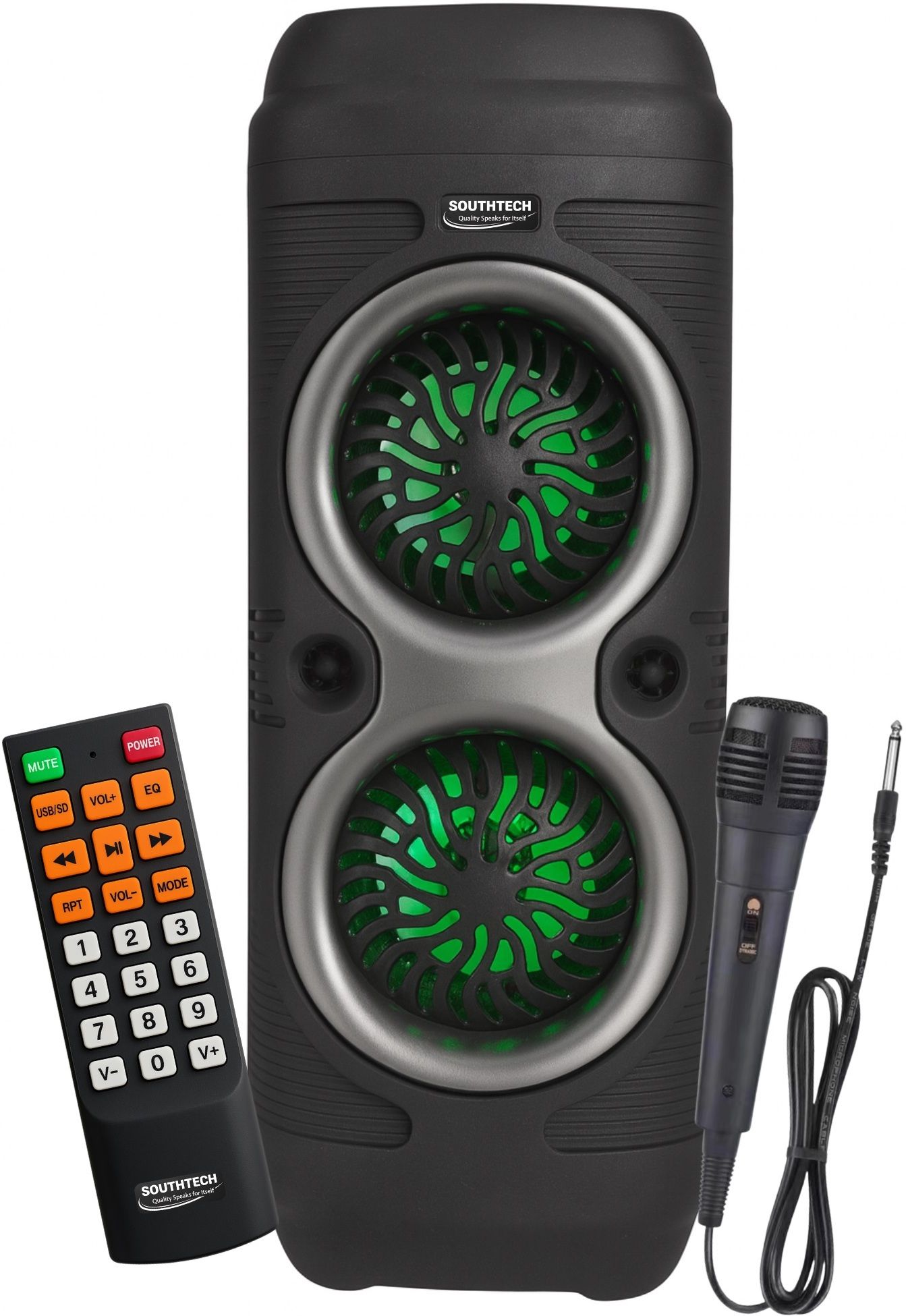 SOUTHTECH Portable Party Speaker with Karaoke Mic, Type-C Rechargeable,12H Play Time, 40 W Bluetooth Party Speaker-image-47