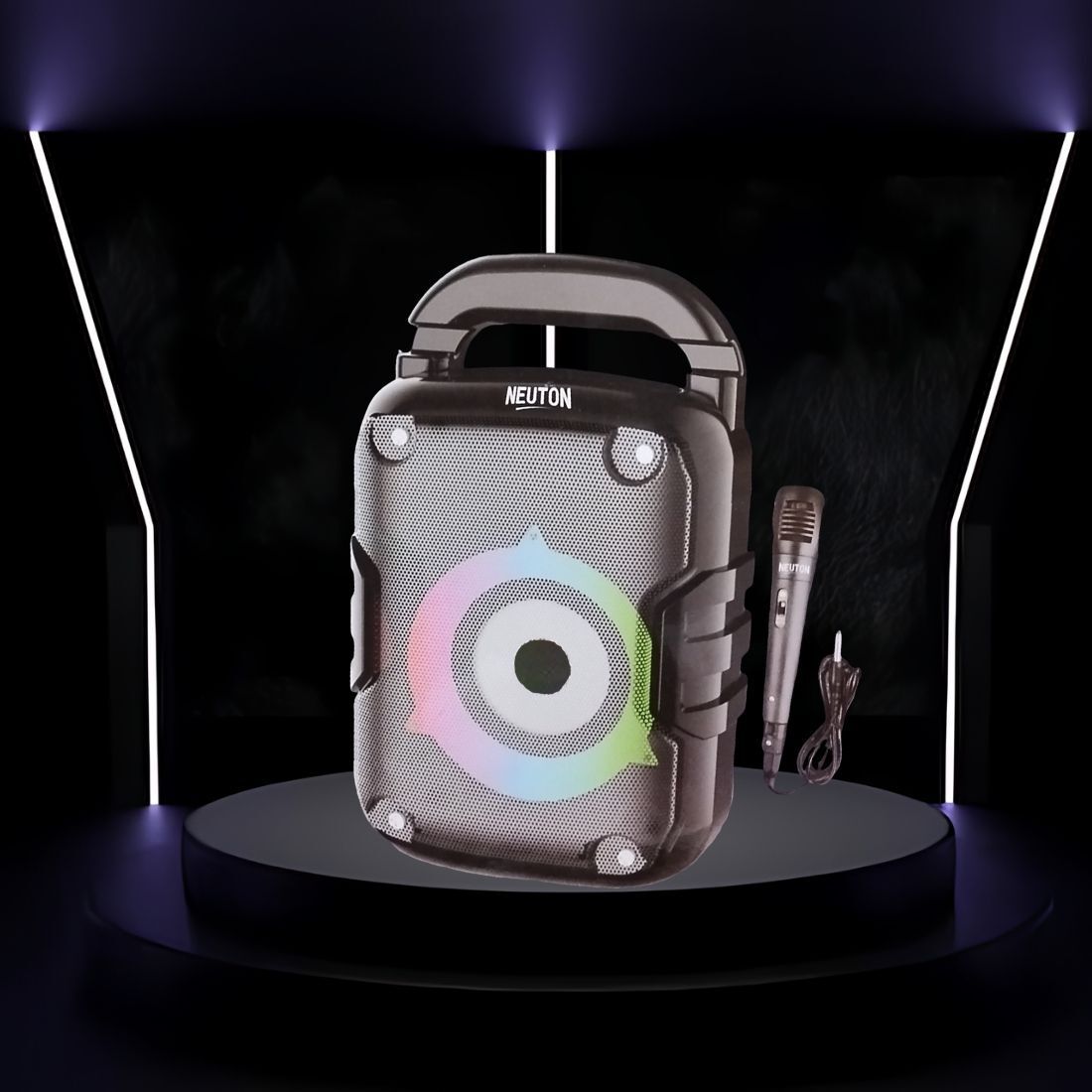 GUGGU DJ Box 20W Bluetooth Speaker with FM Radio, Mic, RGB Light & 4 hour's backQO72 20 W Bluetooth Party Speaker-image-42