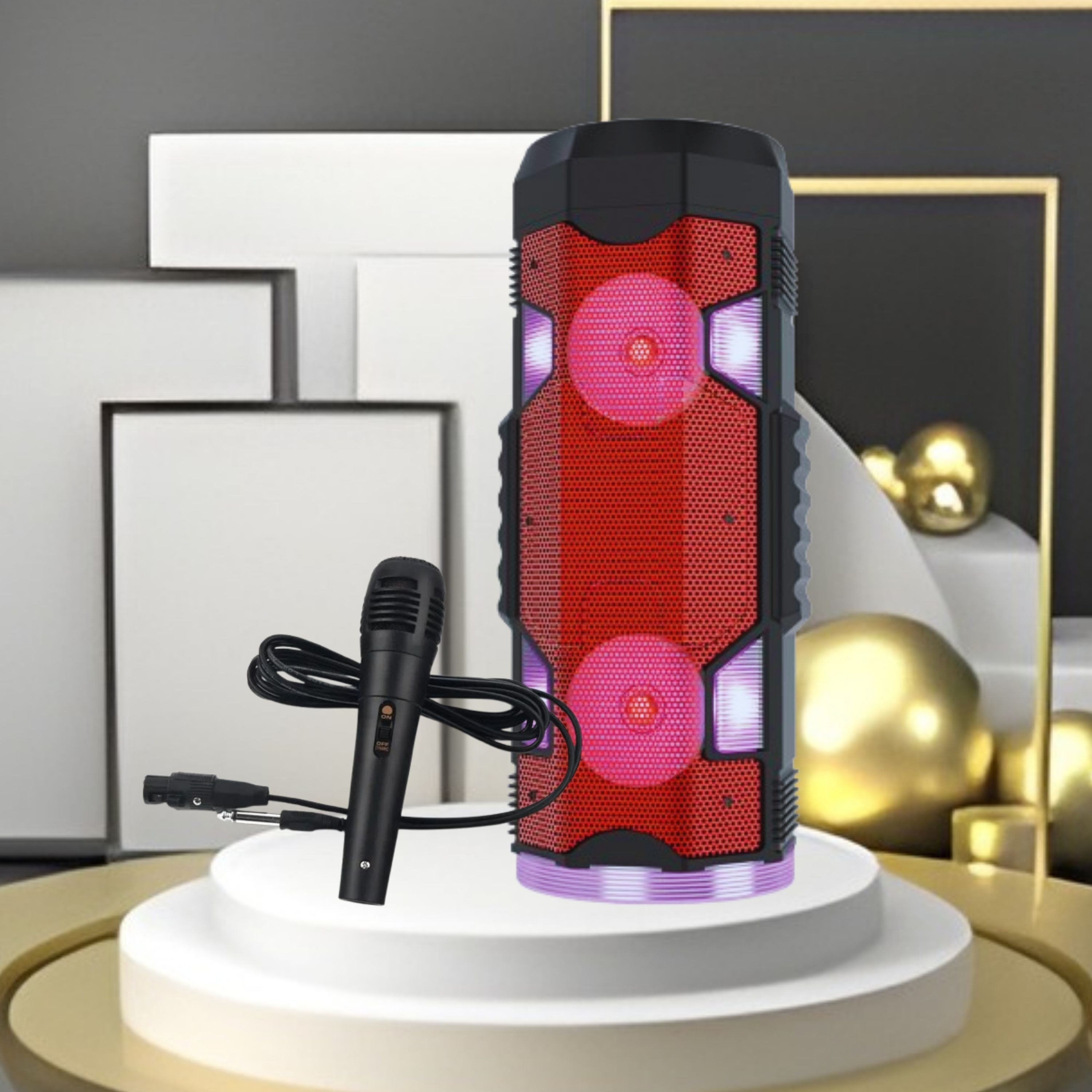 GUGGU Bluetooth Party Speaker with mic, AUX/TF Card USB, With Deep Bass Sound D126 20 W Bluetooth Party Speaker image 1