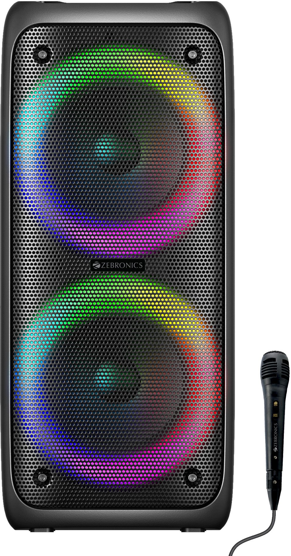 ZEBRONICS Zeb-PSPK 15 (Barrel 200), Karaoke, RGB lights, TWS, Wired Mic, 40 W Bluetooth Party Speaker-image-33