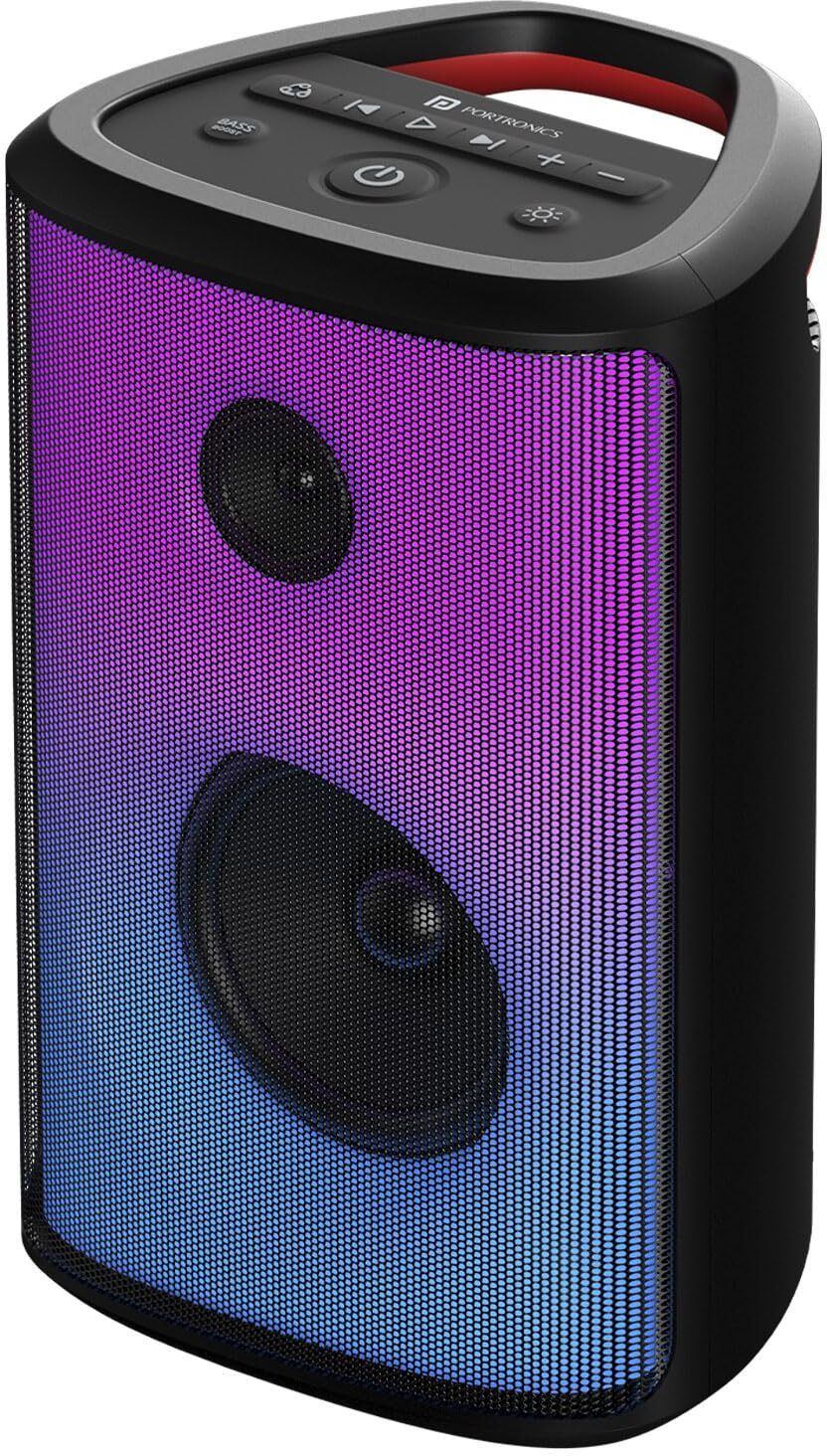 Portronics Dash 8 60W Bluetooth Party Speaker With karaoke Mic,6Hr Playtime,HD Sound,BT5.3v 60 W Bluetooth Party Speaker-image-41
