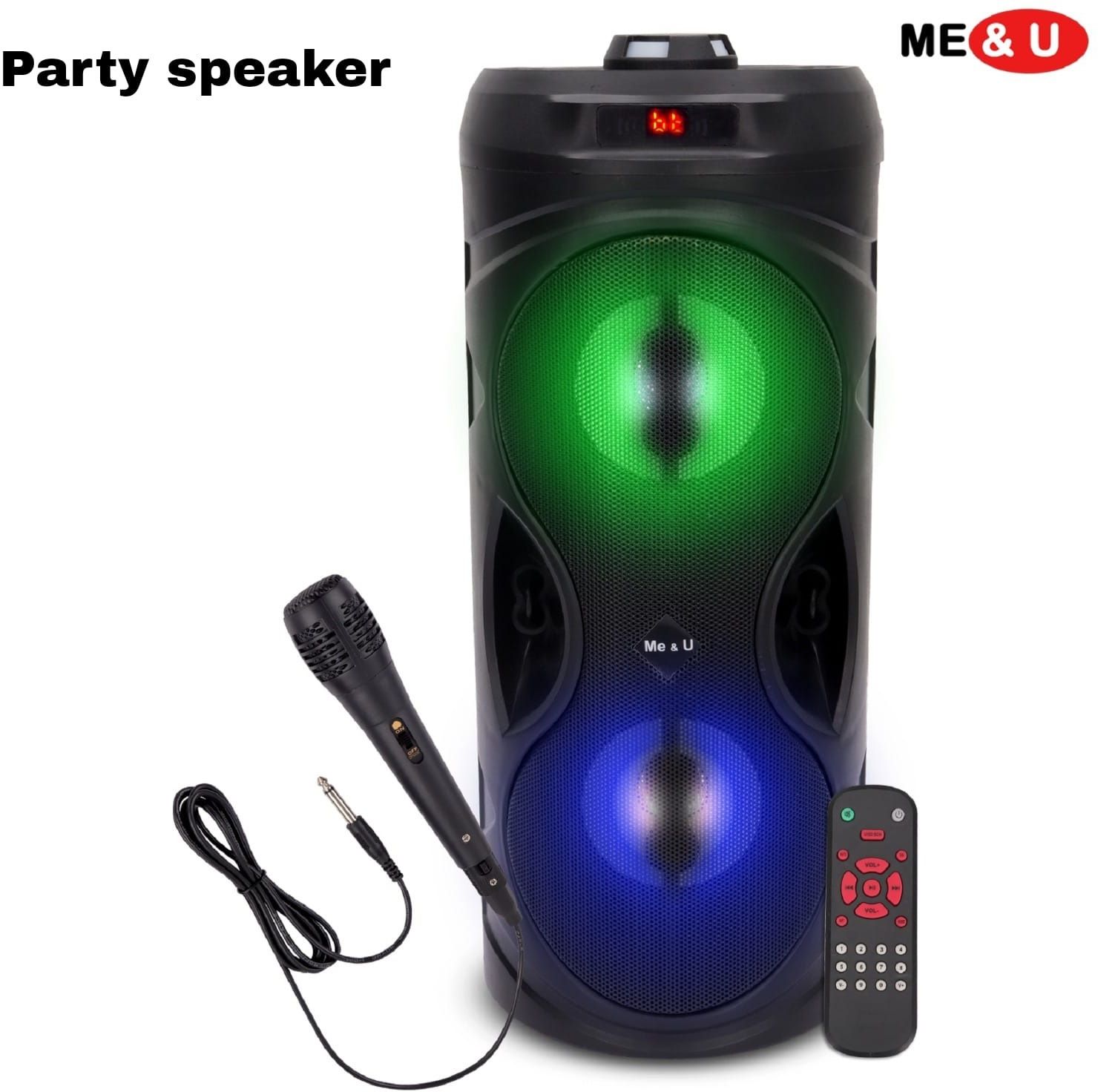 ME&U Partymate pro 51 Bluetooth 40W Karaoke Mic| Portable party blaster 40 W Bluetooth Tower Speaker-image-1