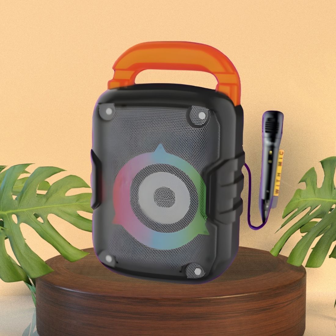GUGGU Bluetooth Speaker with Wireless Karaoke Mic, 6Hrs Playtime and RGB Lights S192 20 W Bluetooth Party Speaker-image-22