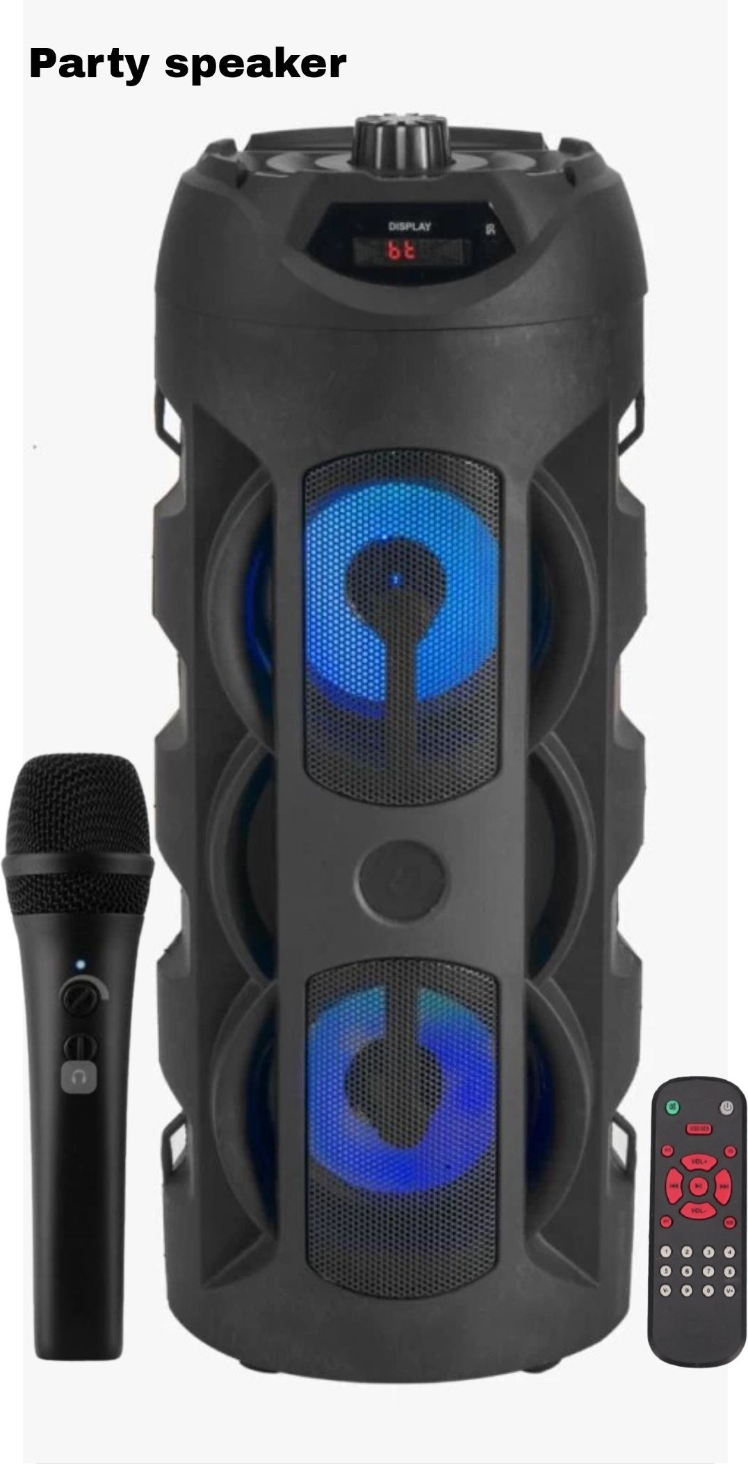 ME&U partymatepro MU65 WITH FM USB BLUETOOTH KARAOKE WIRED MIC RGB LIGHT 50 W Bluetooth Party Speaker-image-47