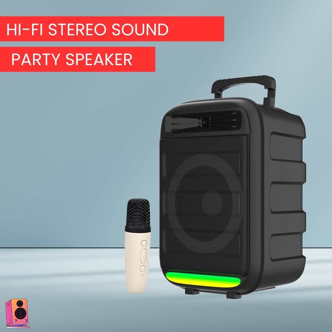 FRONY Monster (WIRELESS TROLLEY SPEAKER) High Quality Sound With Karaoke MicW260 35 W Bluetooth Party Speaker