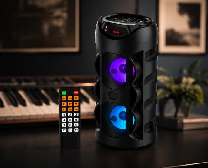 3RY 40W Portable Bluetooth Tower Speaker with Dual Woofer, LED RGB Lights & Remote 40 W Bluetooth Party Speaker-image-46
