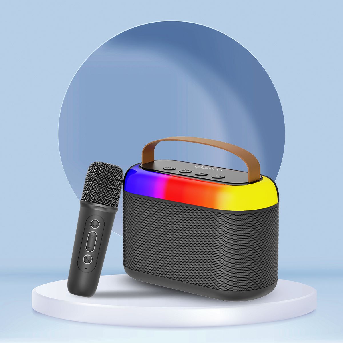 PTron Karaoke Mic, 16W Pristine Sound, 6Hrs Playtime, RGB Lights 20 W Bluetooth Speaker-image-18