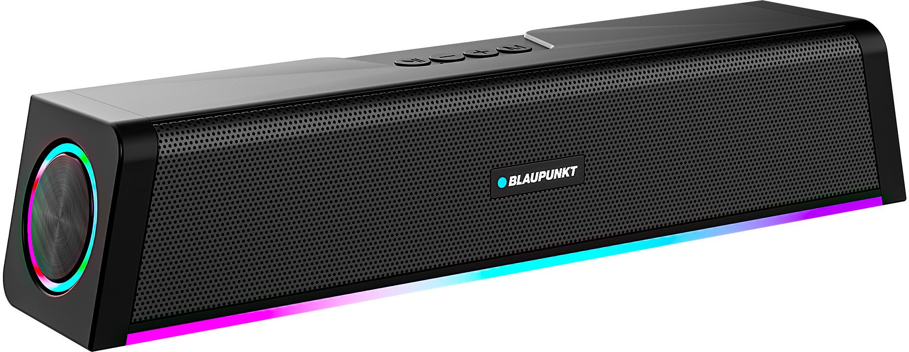 Blaupunkt SBA22 Pro| Dual Radiators I QUARTZ Cut Shape I Ring Lights | BT, USB, AUX, TWS 20 W Bluetooth Soundbar-image-7