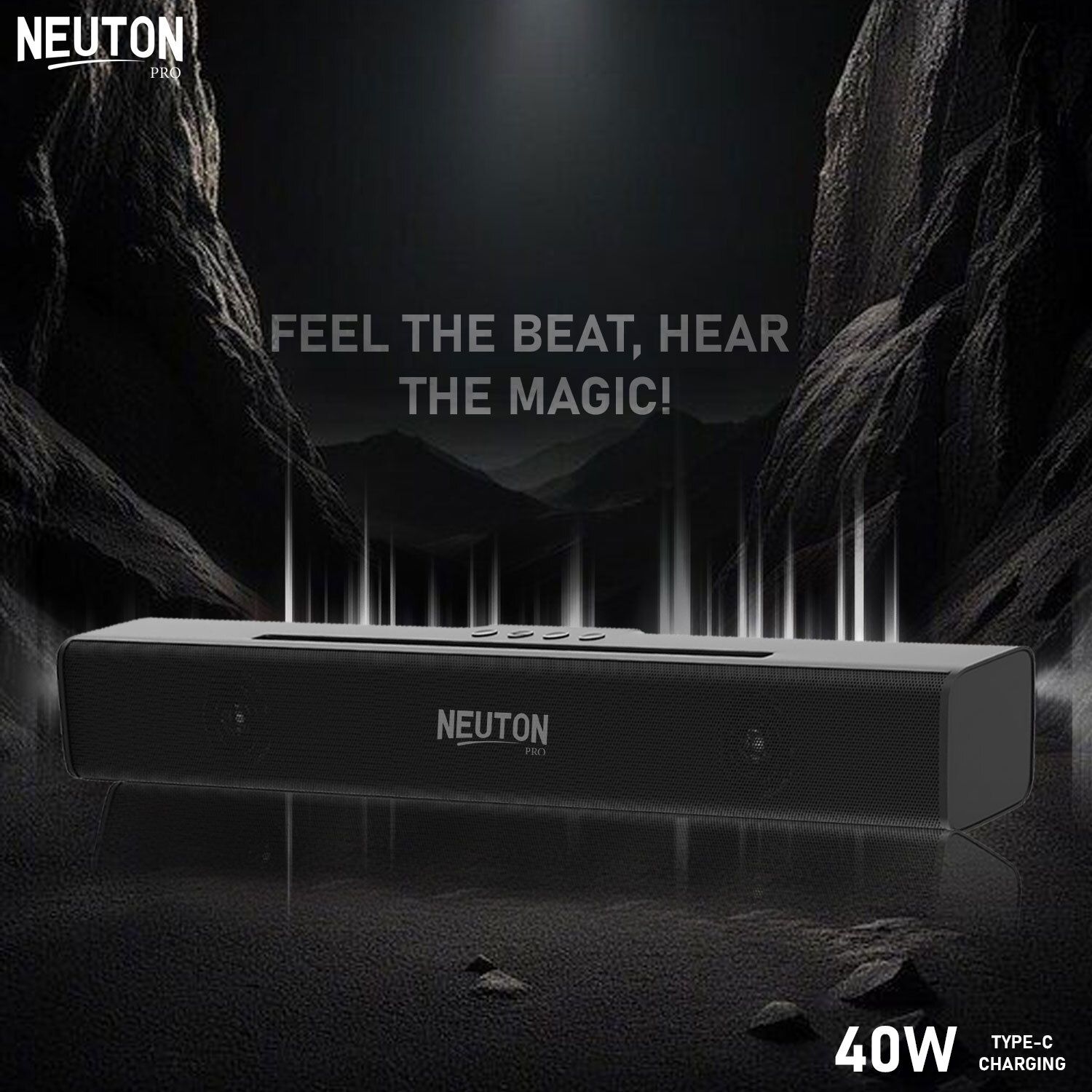Neuton pro X BAR (PORTABLE HOME TV) Dynamic Thunder Speaker 40 W Bluetooth Soundbar