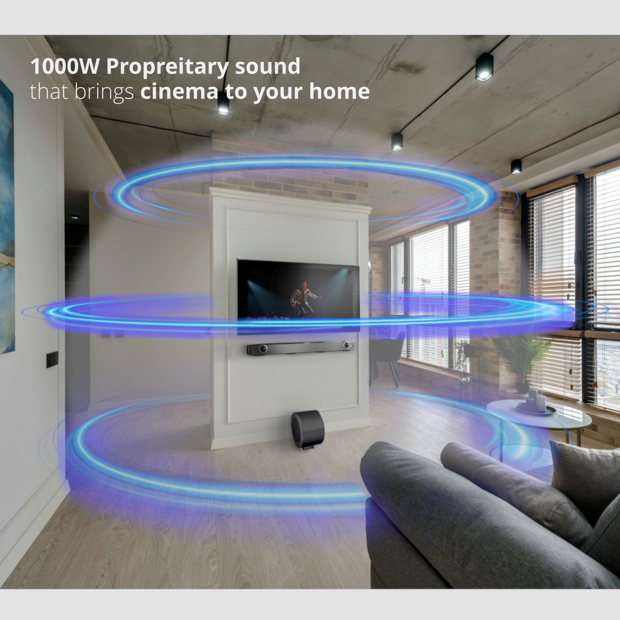Iwai 1000W with External Subwoofer| 4 EQ Modes, HDMI(ARC)|Bluetooth(V5.3) Soundbar 1000 W Bluetooth Soundbar-image-11