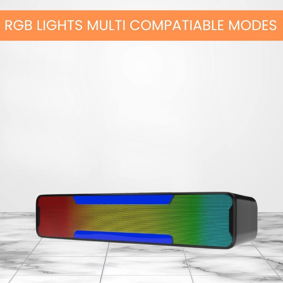 FRONY Megabar (PORTABLE HOME TV SOUNDBAR) Dynamic Thunder Sound With RGB LightQH296 20 W Bluetooth Soundbar-image-29