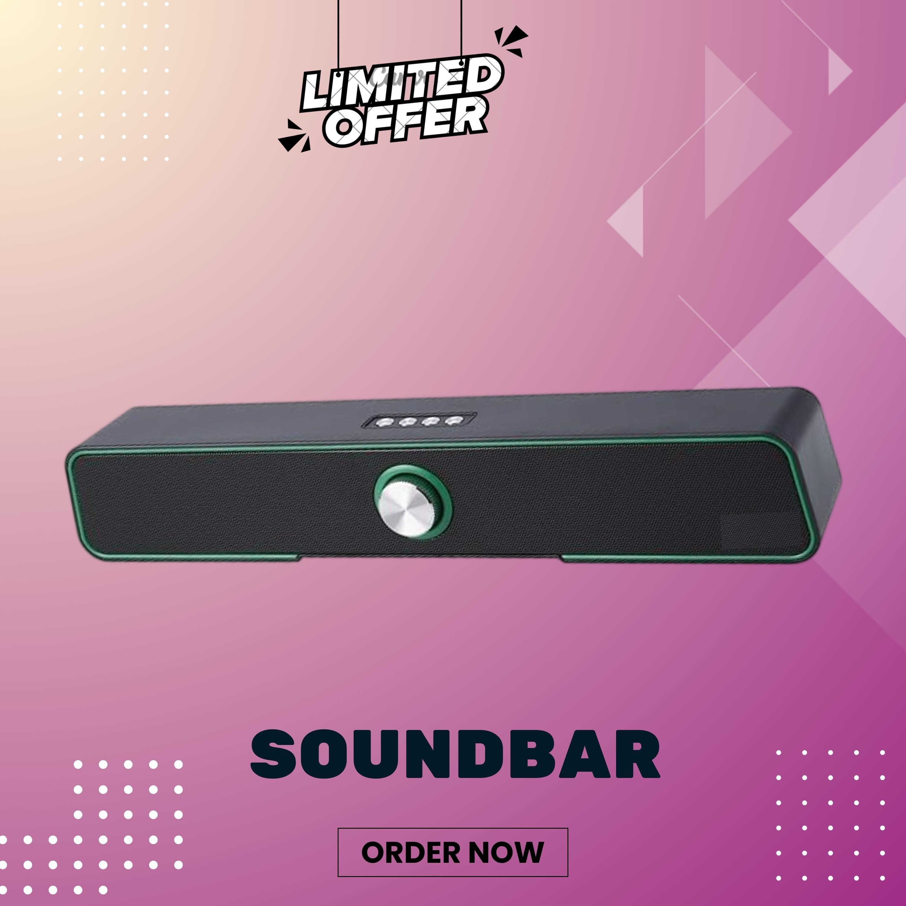 FRONY 10W Bluetooth Soundbar with 4 Hours Wireless Playback Bluetooth SpeakersUL759 10 W Bluetooth Soundbar image 1