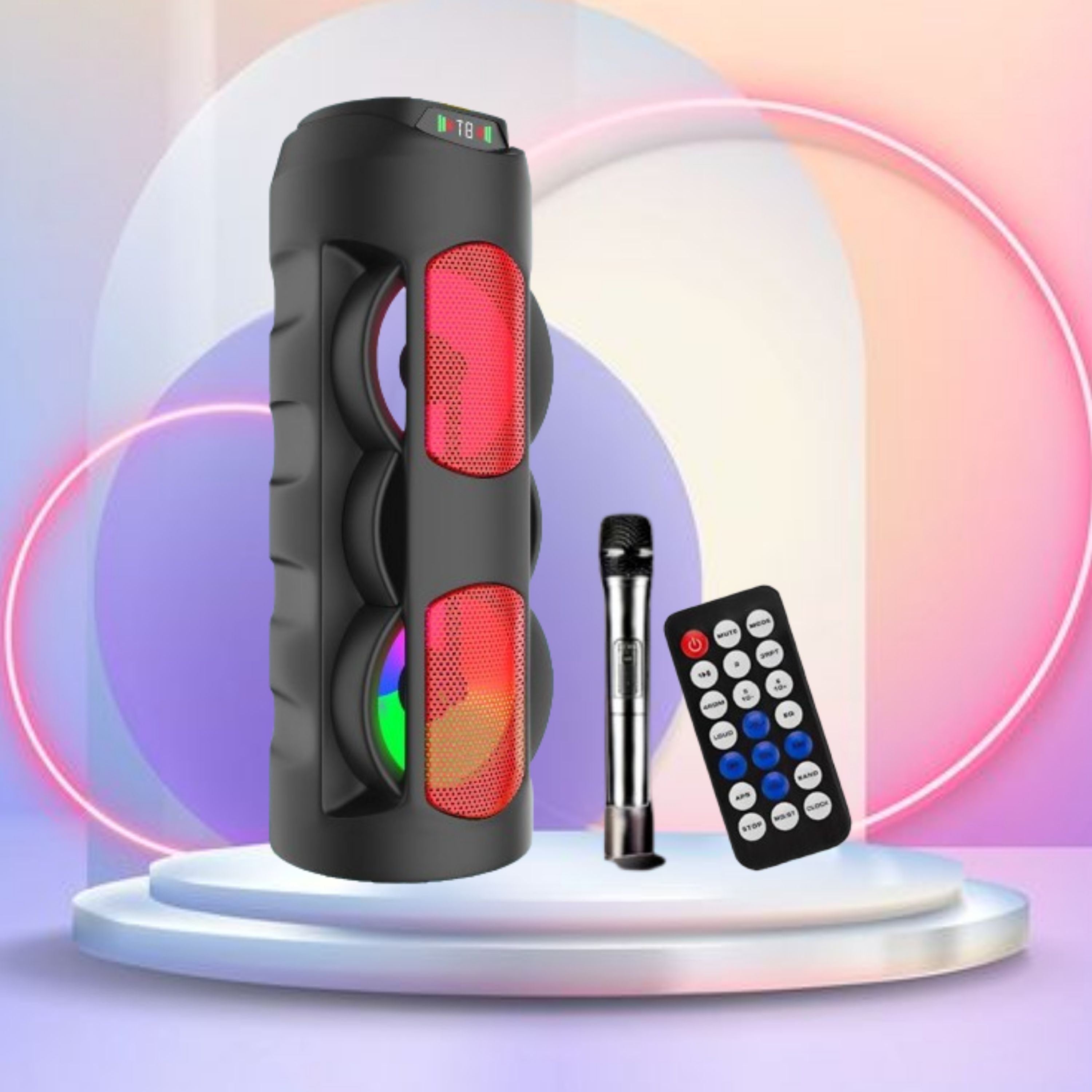 Clairbell Bluetooth Party Speaker with mic Upto 7 Hrs playback With Deep Bass Sound F407 40 W Bluetooth Soundbar-image-0