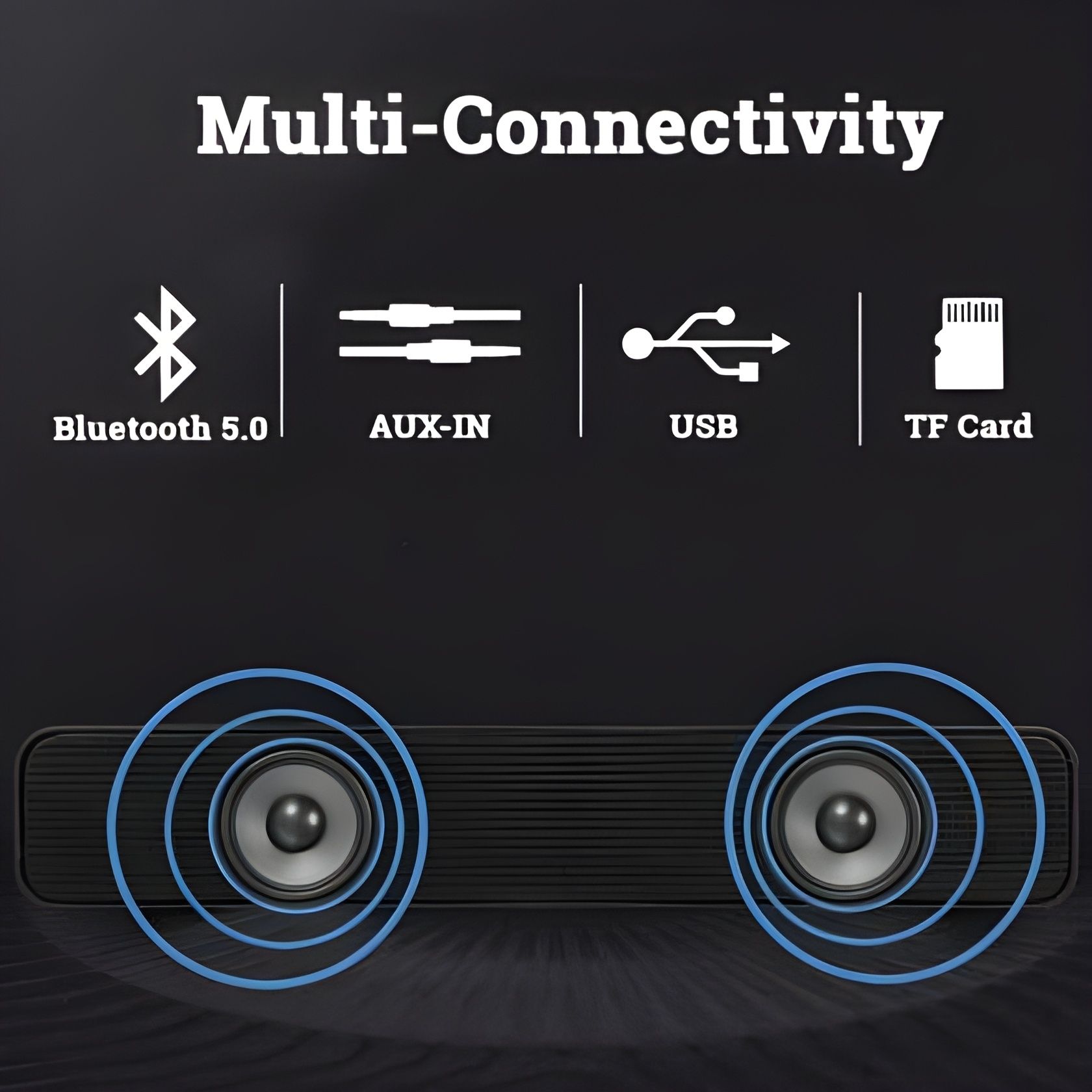 Yildiz 20W Dj Mini Soundbar 4DBass Wireless Bluetooth Speaker for car/laptop/home audio 20 W Bluetooth Home Theatre-image-48