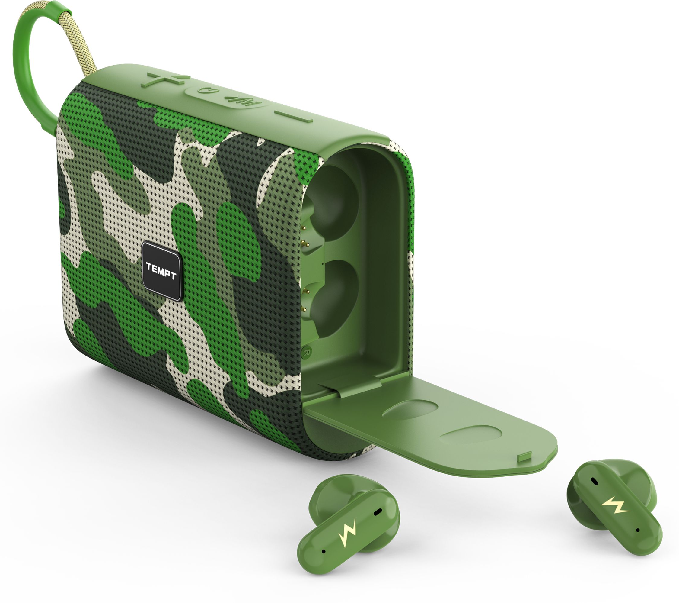 TEMPT Portable Bluetooth Speaker with In-Built Earbuds, BT V5.3 5 W Bluetooth Soundbar-image-5