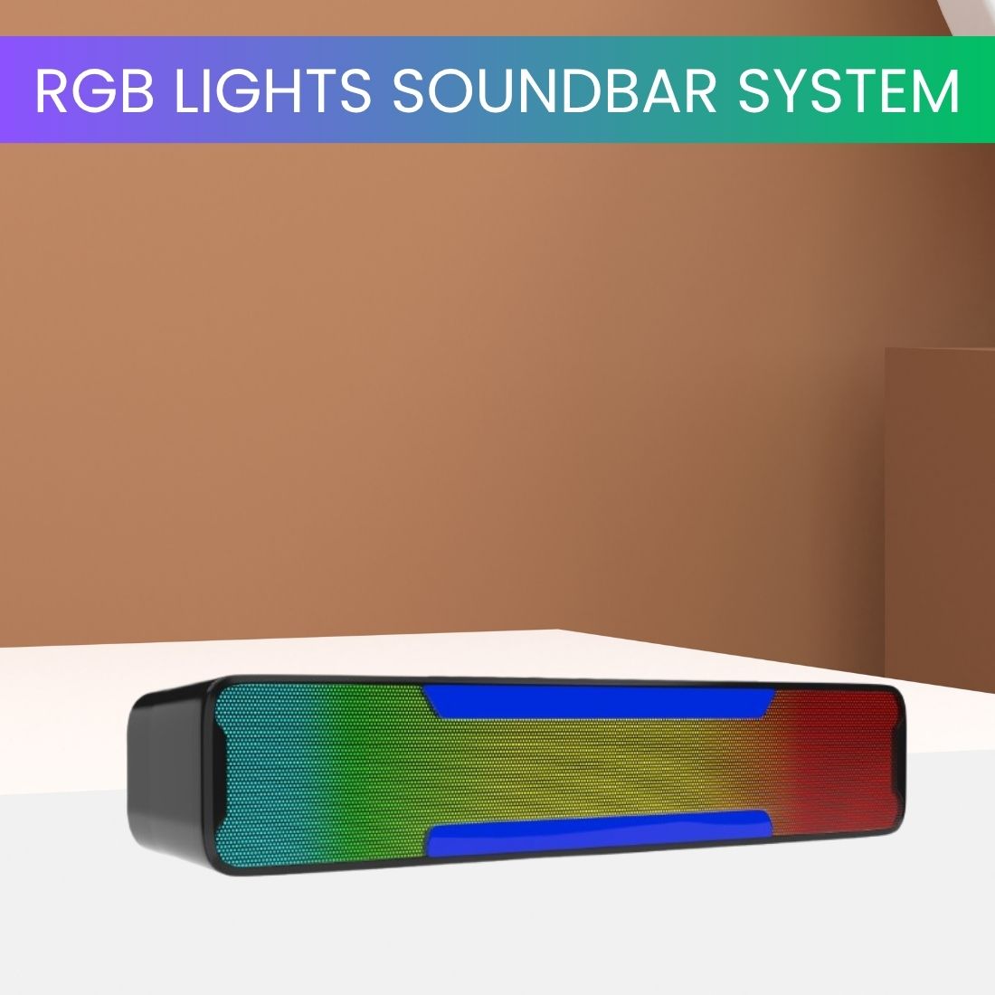 FRONY Megabar (PORTABLE HOME TV SOUNDBAR) Dynamic Thunder Sound With RGB LightQH176 20 W Bluetooth Soundbar