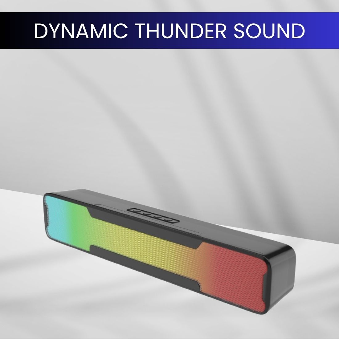 GUGGU Megabar (PORTABLE HOME TV SOUNDBAR) Dynamic Thunder Sound With RGB LightYL249 20 W Bluetooth Soundbar