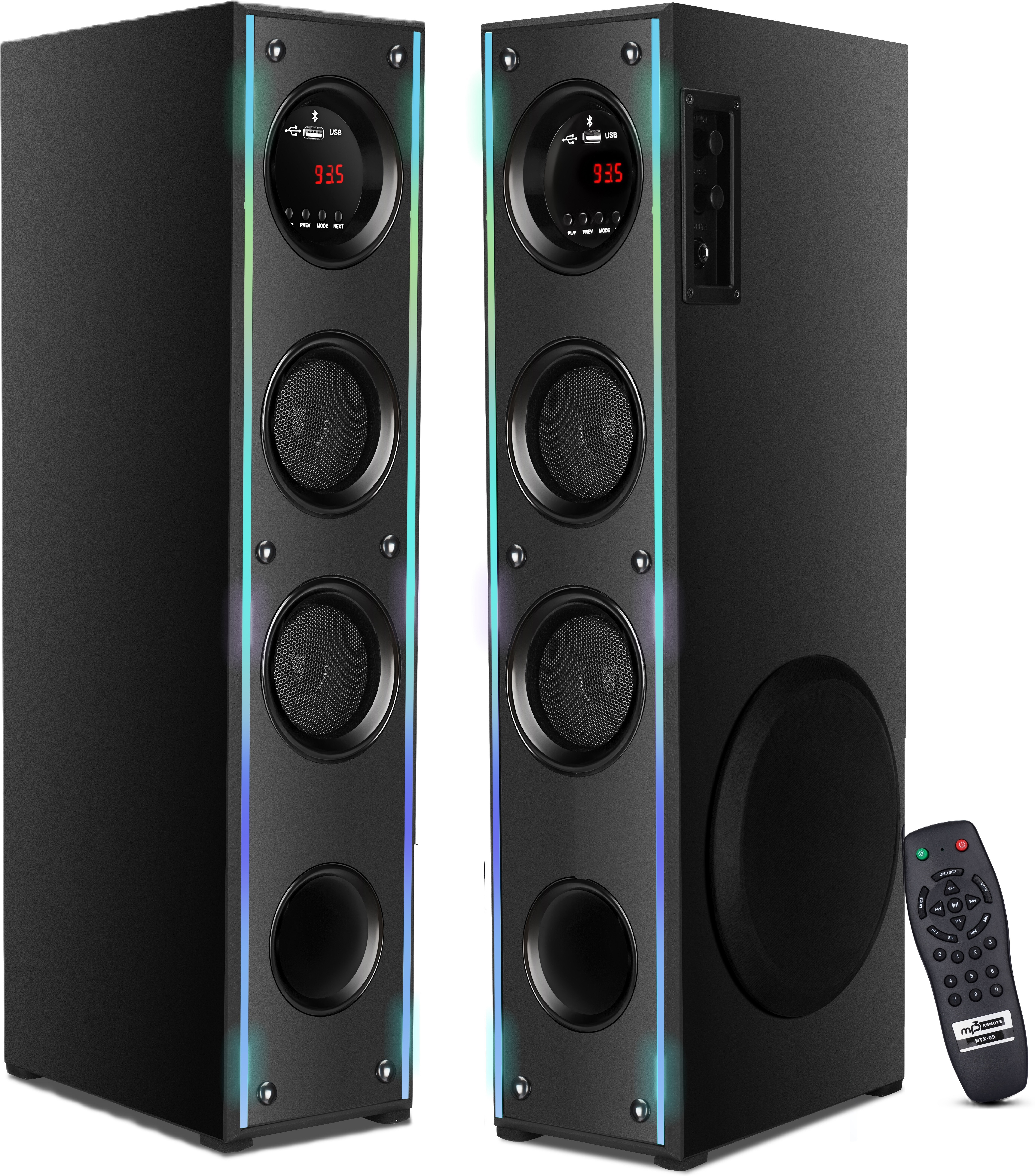 RZG Dj Music System Home Theater With Multi-colours LED Single Tower Speaker 120 W Bluetooth Tower Speaker image 1
