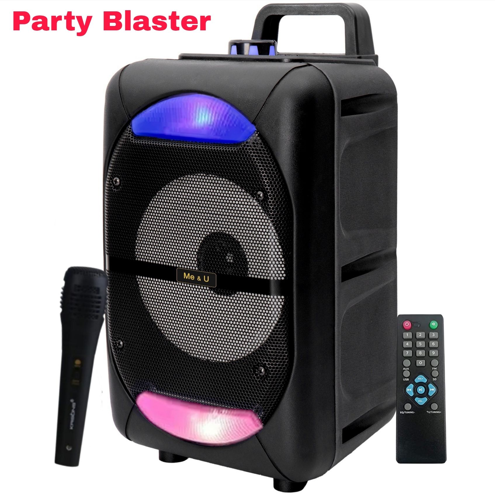 ME&U Beatz Music6.5inch driver 8 hours play time BT TWS Mic RGB light FM USB AUX 50 W Bluetooth Tower Speaker