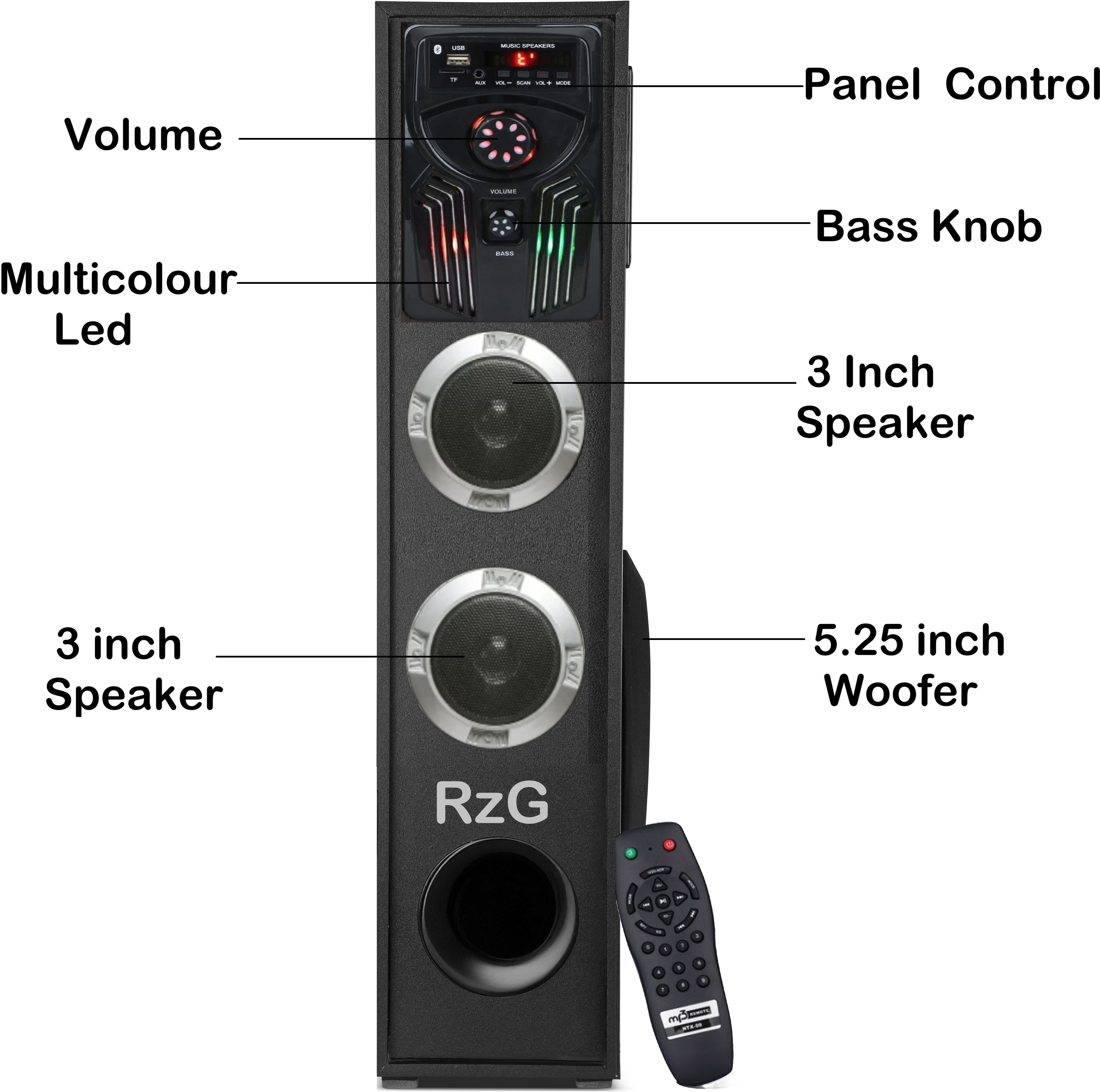 RZG TS-2030 Multimedia Tower Speaker Music System Home Theater 120 W Bluetooth Tower Speaker-image-12