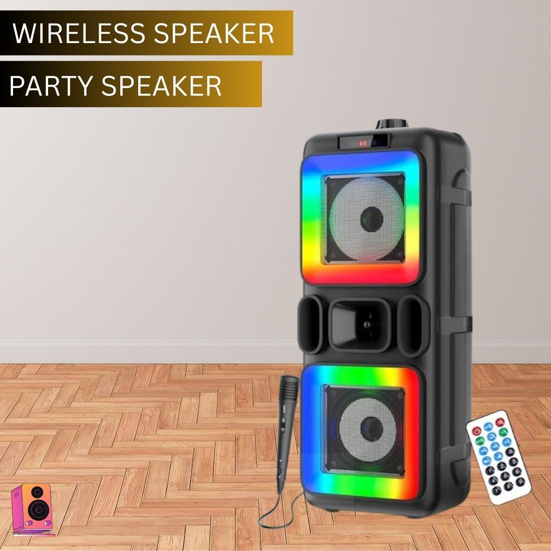 YAROH Pushpa (WIRELESS BLUETOOTH TOWER SPEAKER) Crystal Clear Sound With RGB LightW236 40 W Bluetooth Tower Speaker-picture-20