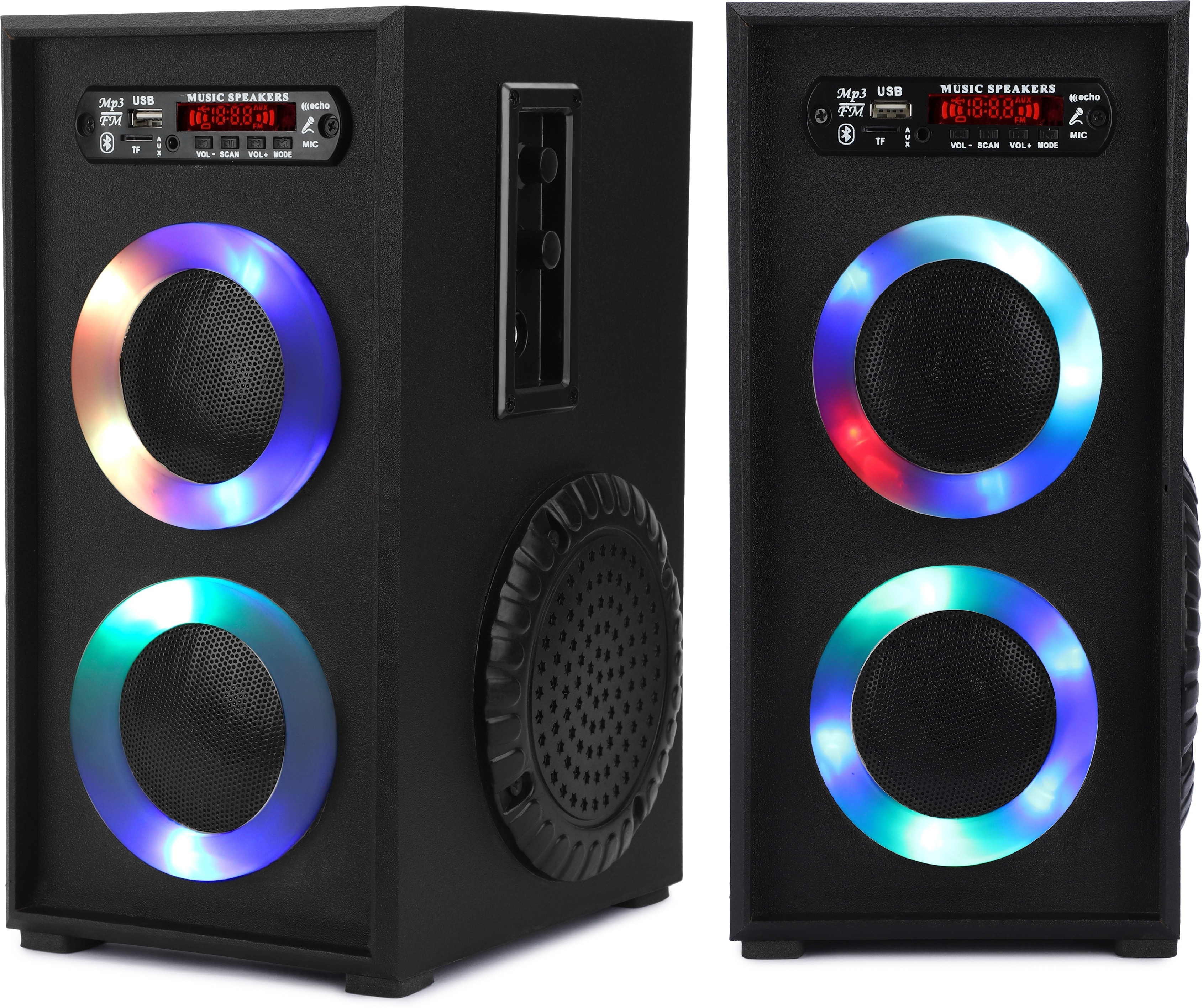 RZG R-1G8 Wireless Bluetooth Speaker With LED ,USB & FM Music System Home theater 120 W Bluetooth Tower Speaker image 1