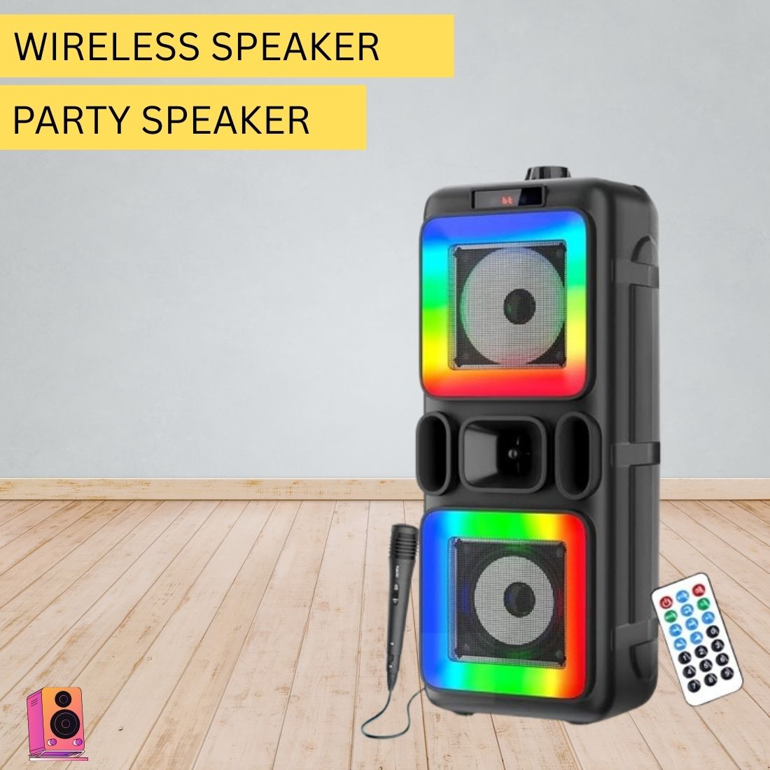 YAROH Pushpa (WIRELESS BLUETOOTH TOWER SPEAKER) Crystal Clear Sound With RGB LightQ379 40 W Bluetooth Tower Speaker-image-29